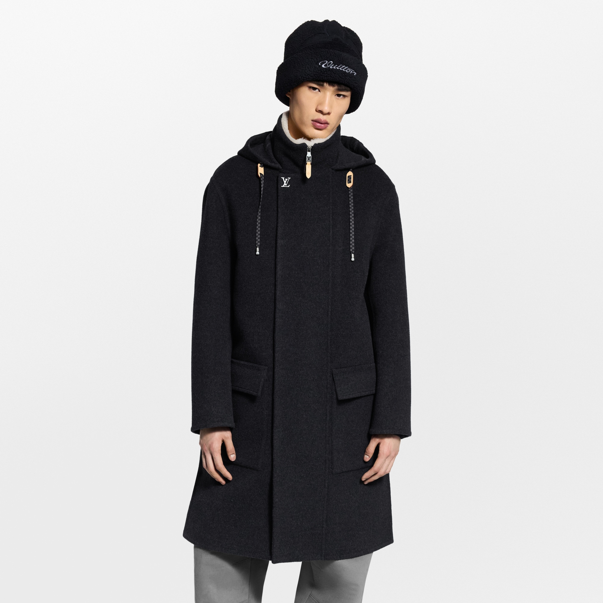 Men - Cashmere-Silk Blend Double Face Coat  Men Ready-to-Wear Outerwear and Coats | LOUIS VUITTON (Product zoom)