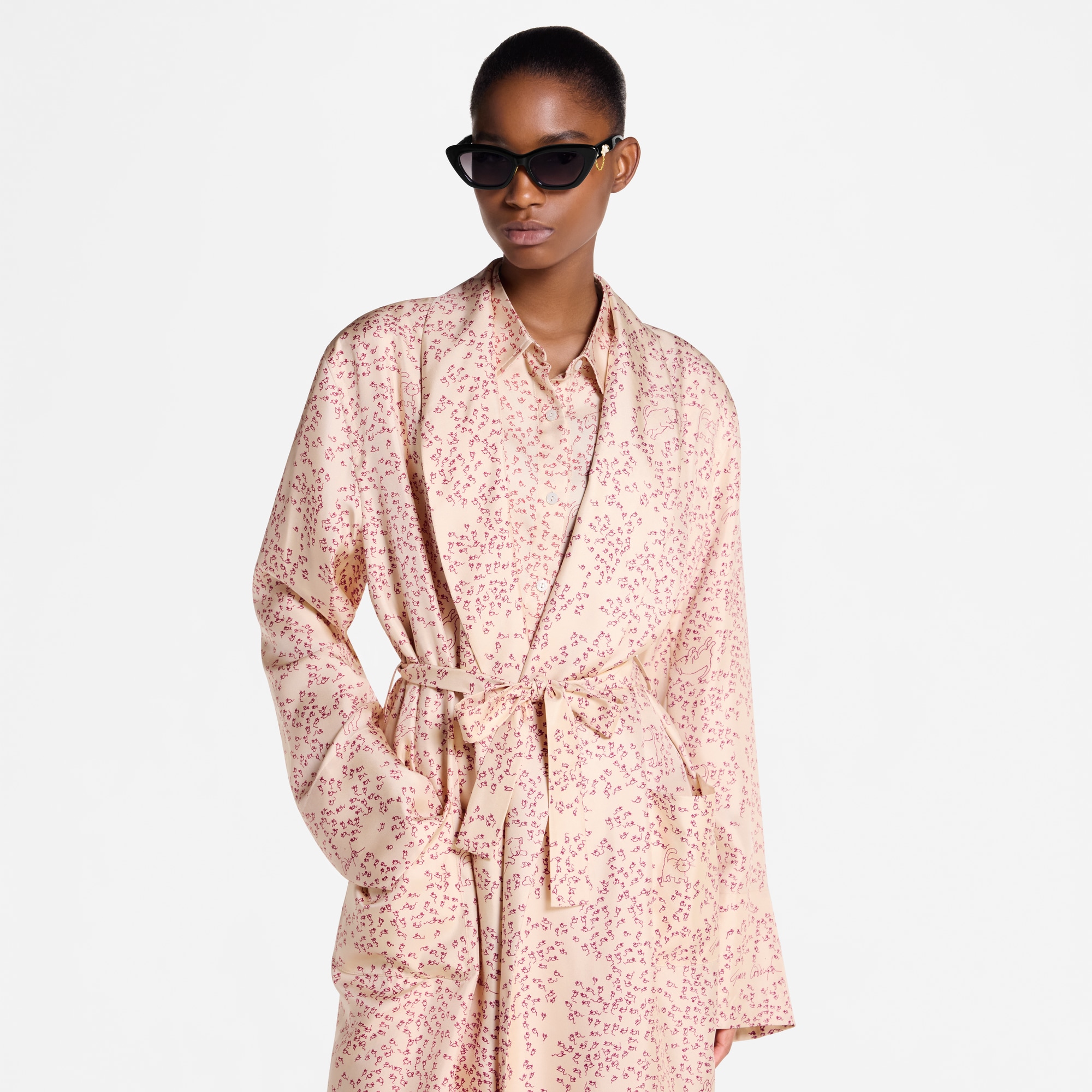 Women - Cat and Mouse Print Robe  Women Ready-to-Wear Coats and Jackets | LOUIS VUITTON (Product zoom)