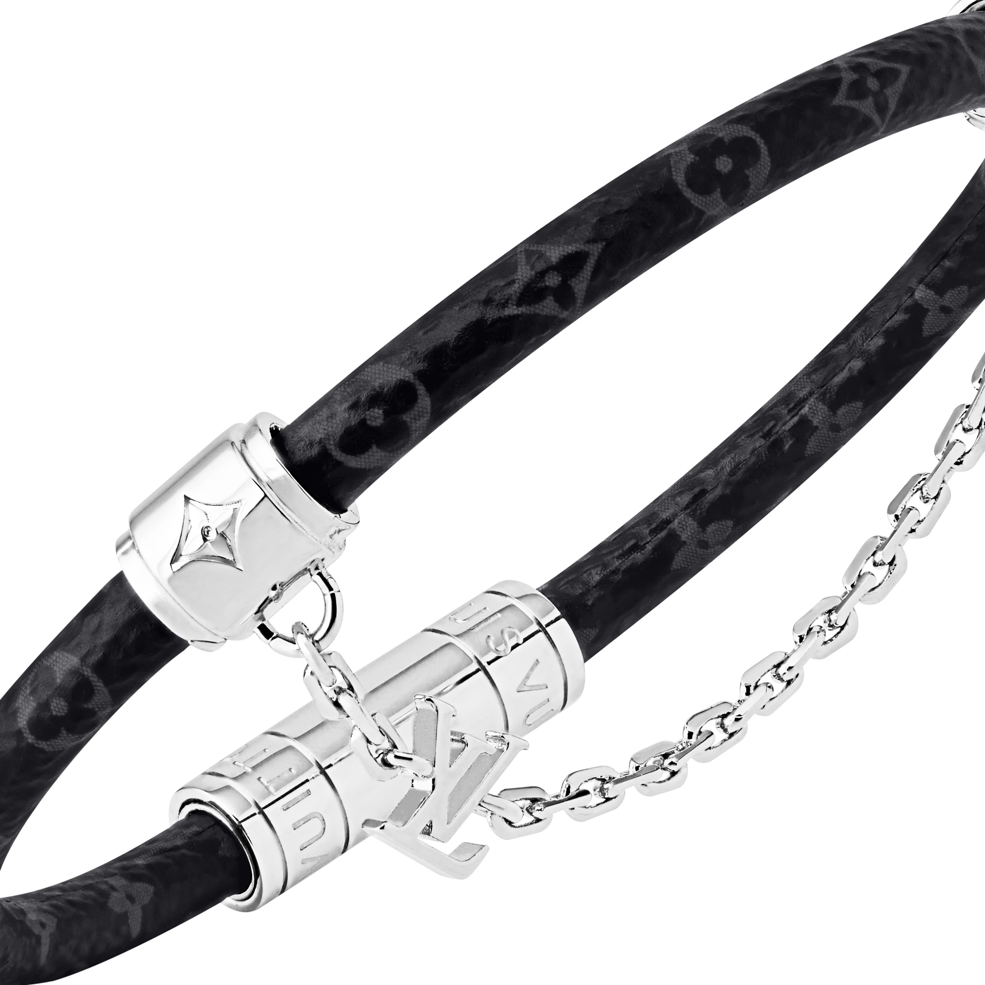 Men - Chain It Bracelet Monogram Eclipse Canvas Men Fashion Jewellery Bracelets | LOUIS VUITTON (Product zoom)