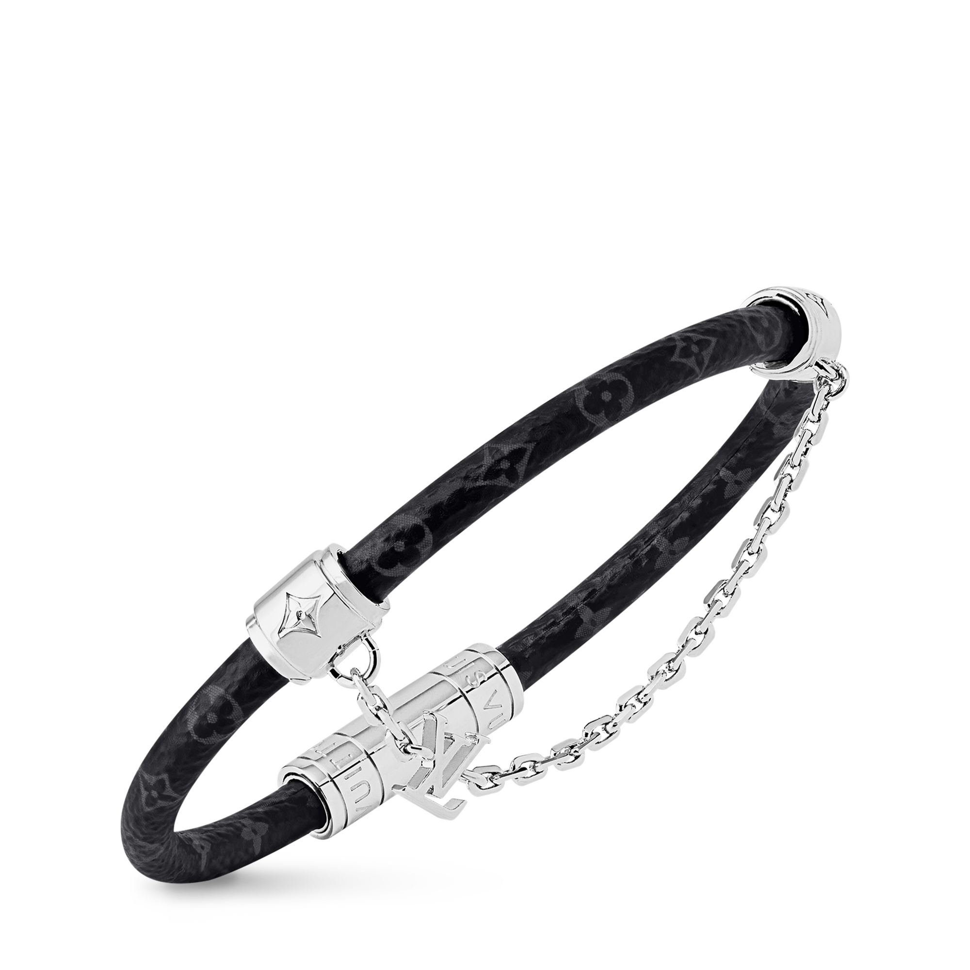 Men - Chain It Bracelet Monogram Eclipse Canvas Men Fashion Jewellery Bracelets | LOUIS VUITTON (Product zoom)