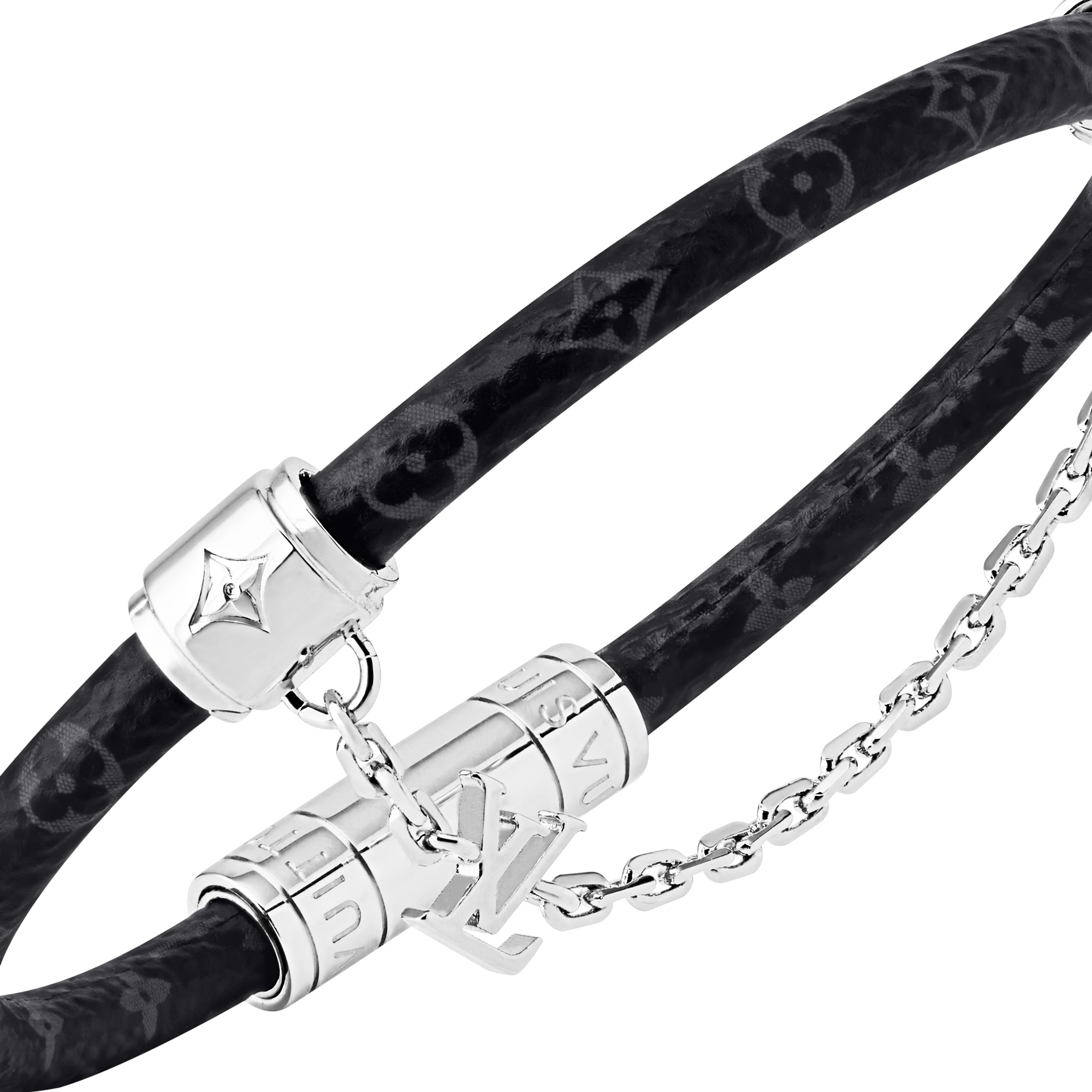 Men - Chain It Bracelet Monogram Eclipse Canvas Men Fashion Jewellery Bracelets | LOUIS VUITTON (Product zoom)