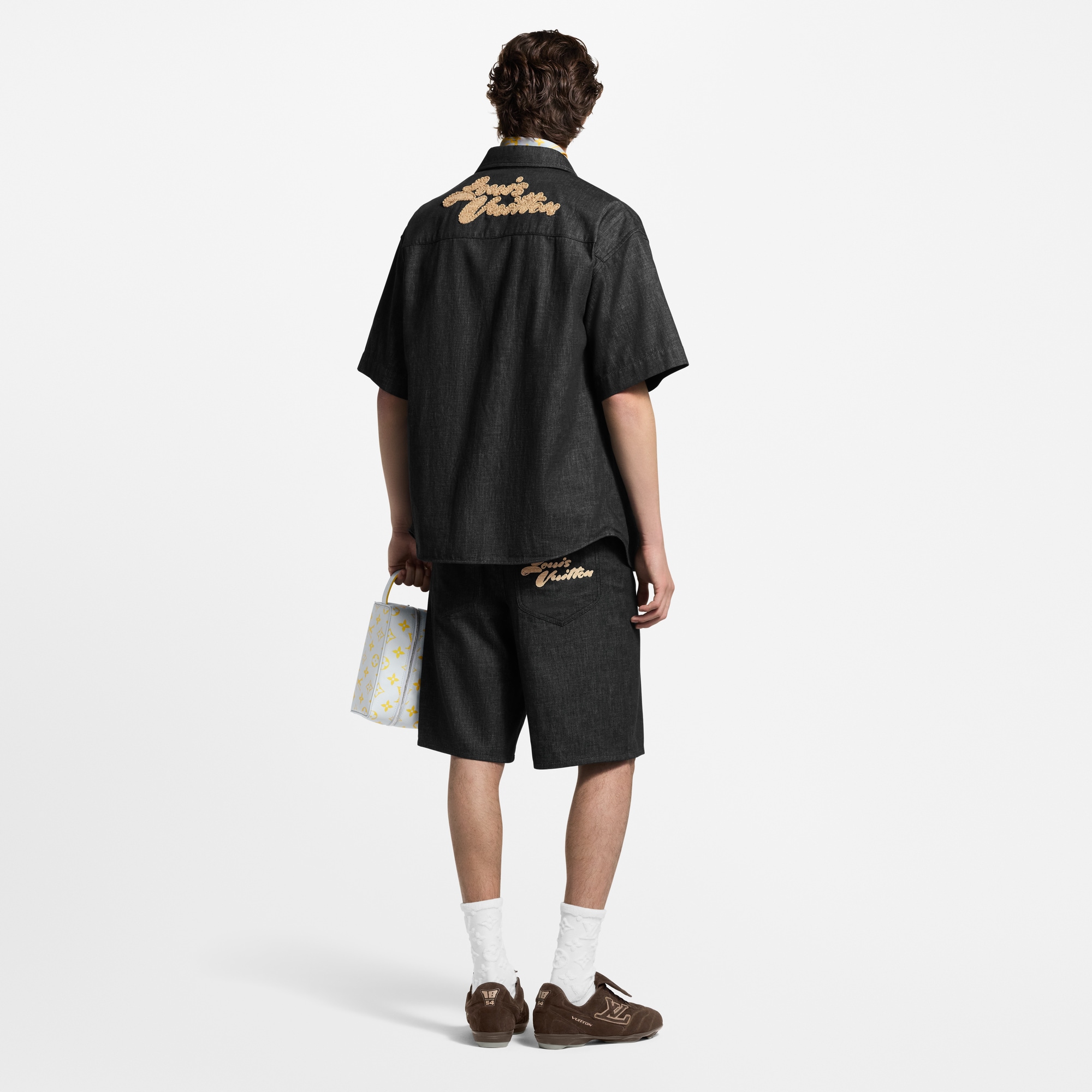 Men - Chambray Shorts  Men Ready-to-Wear Denim Collection | LOUIS VUITTON (Product zoom)