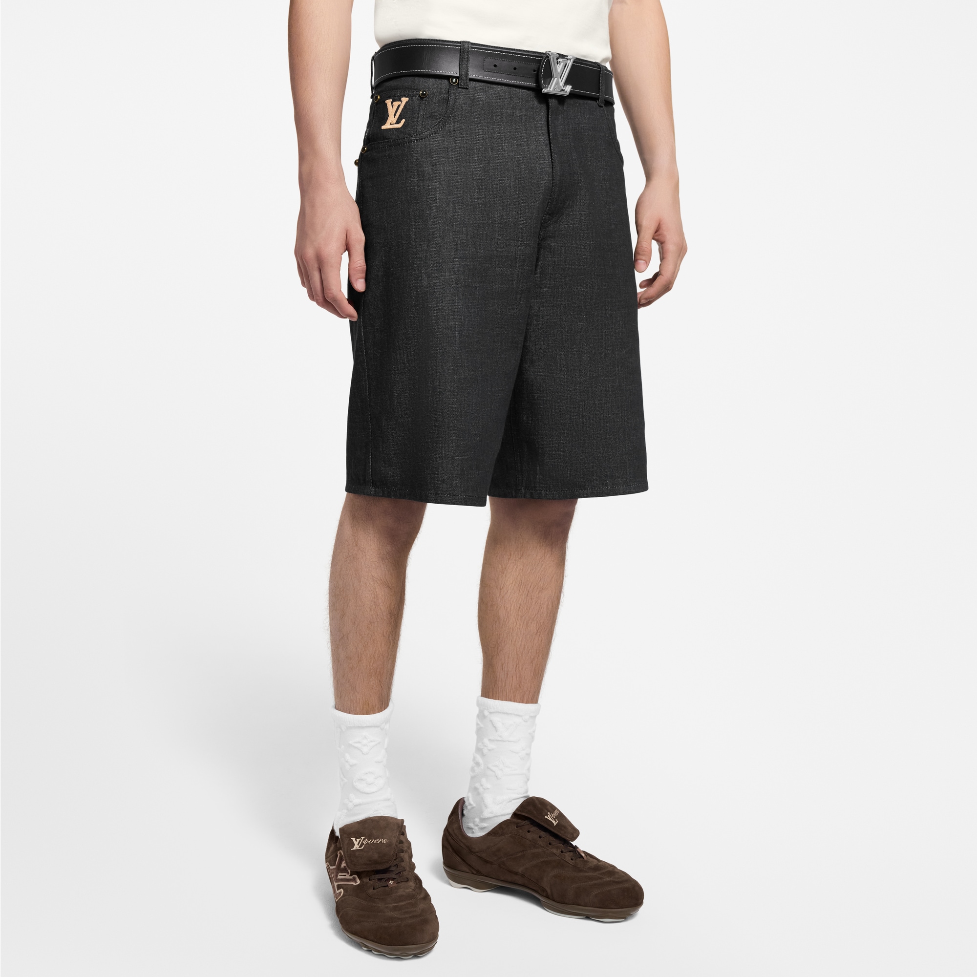 Men - Chambray Shorts  Men Ready-to-Wear Denim Collection | LOUIS VUITTON (Product zoom)