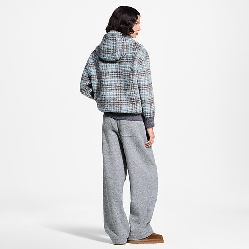 Women - Check Tweed Zip-Up Jacket Women Ready-to-Wear Coats and Jackets | LOUIS VUITTON (Product zoom)