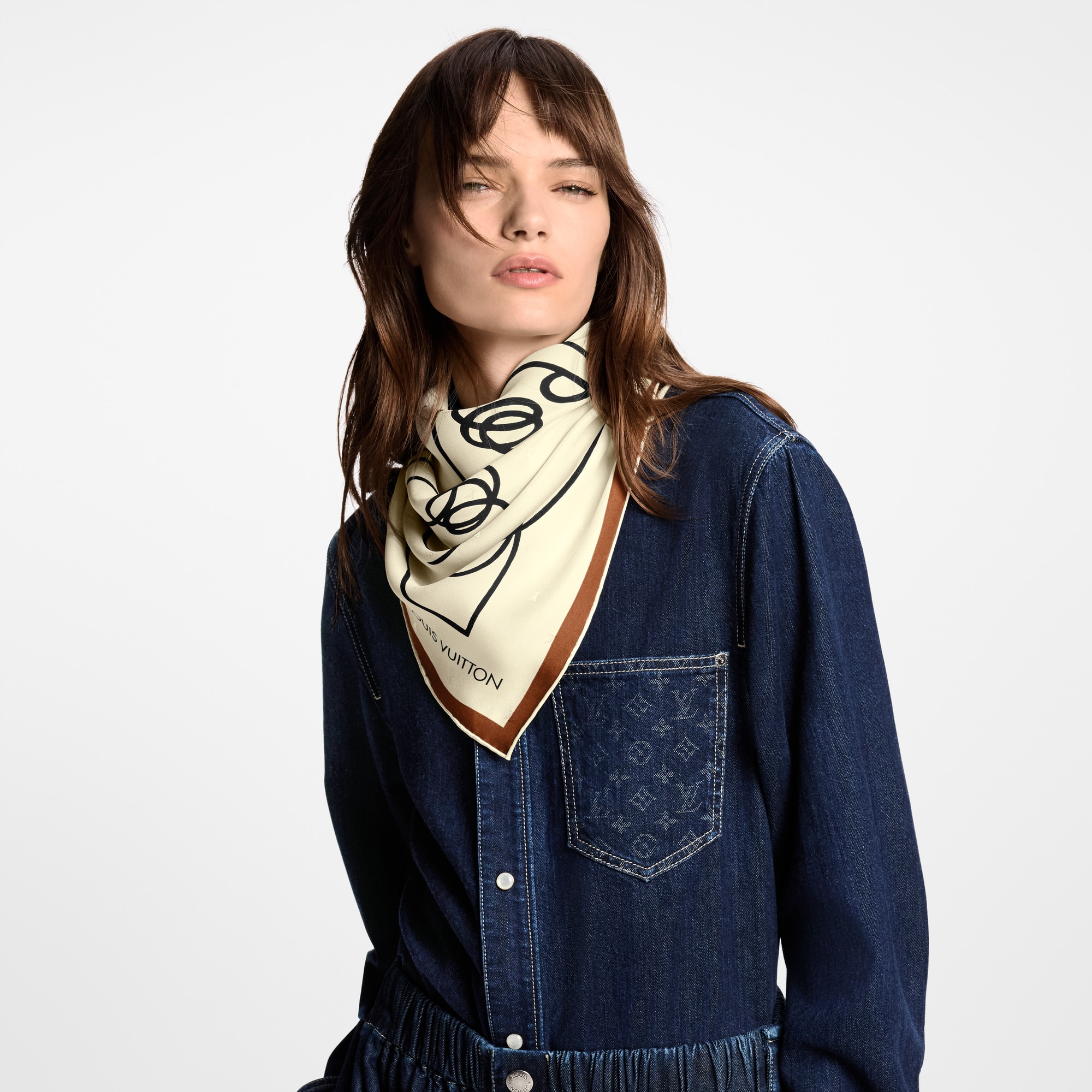 Women - Chemin Faisant By Andrée Putman Square 90 S00 Women Accessories Silk Squares and Bandeaux | LOUIS VUITTON (Product zoom)