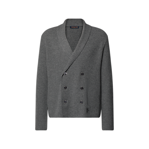 Men - Chunky Double-Breasted Cardigan Men Ready-to-Wear All Ready-to-Wear | LOUIS VUITTON (Product zoom)