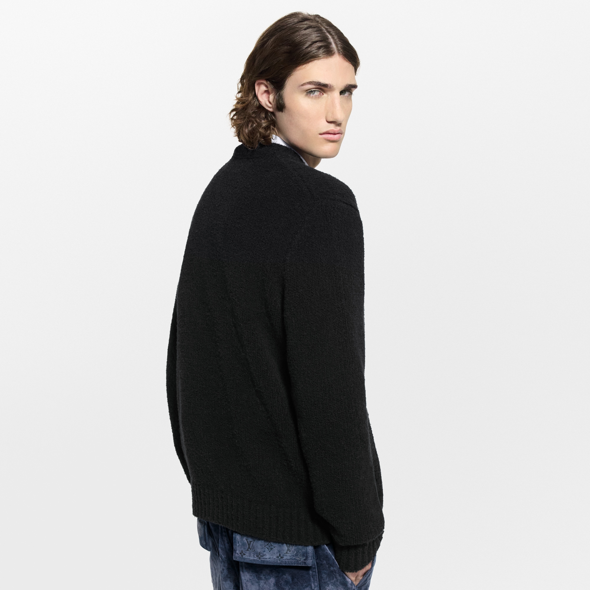 Men - Chunky Intarsia Signature Cardigan  Men Ready-to-Wear All Ready-to-Wear | LOUIS VUITTON (Product zoom)