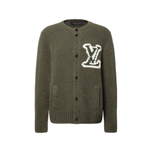 Chunky Wool Blend Cardigan front view