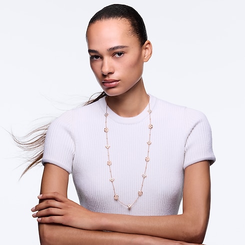 Jewellery - Color Blossom BB Star and Sun Multi-Motif Long Necklace, Pink Gold, White Mother-of-Pearl and Diamonds Jewellery Categories Necklaces and Pendants | LOUIS VUITTON (Product zoom)