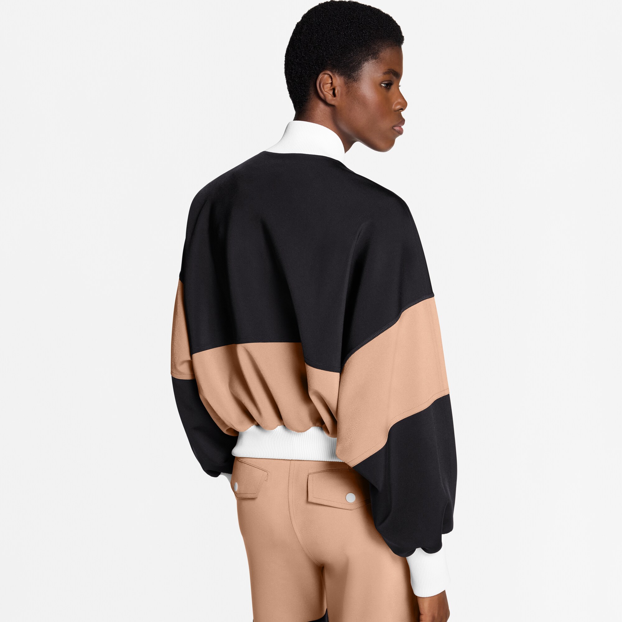 Women - Colour-Blocked Bomber Jacket  Women Ready-to-Wear Coats and Jackets | LOUIS VUITTON (Product zoom)