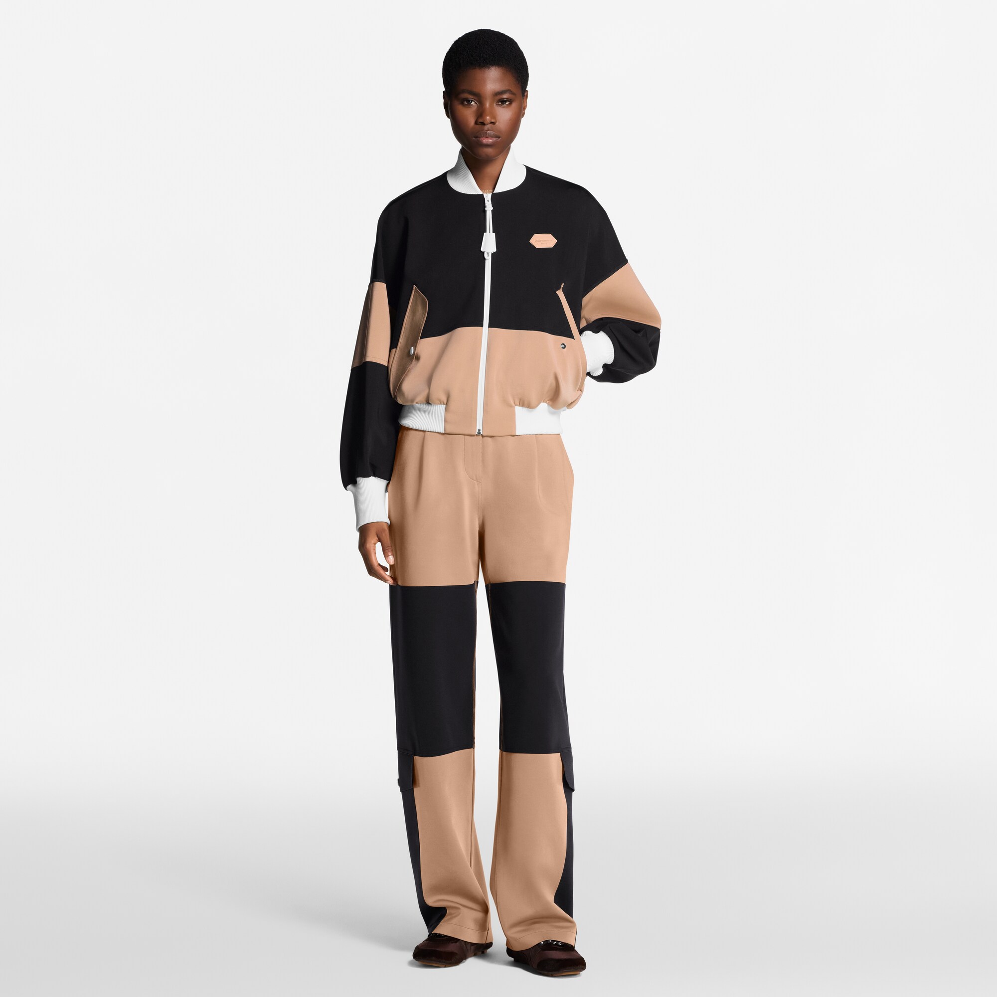 Women - Colour-Blocked Bomber Jacket  Women Ready-to-Wear Coats and Jackets | LOUIS VUITTON (Product zoom)