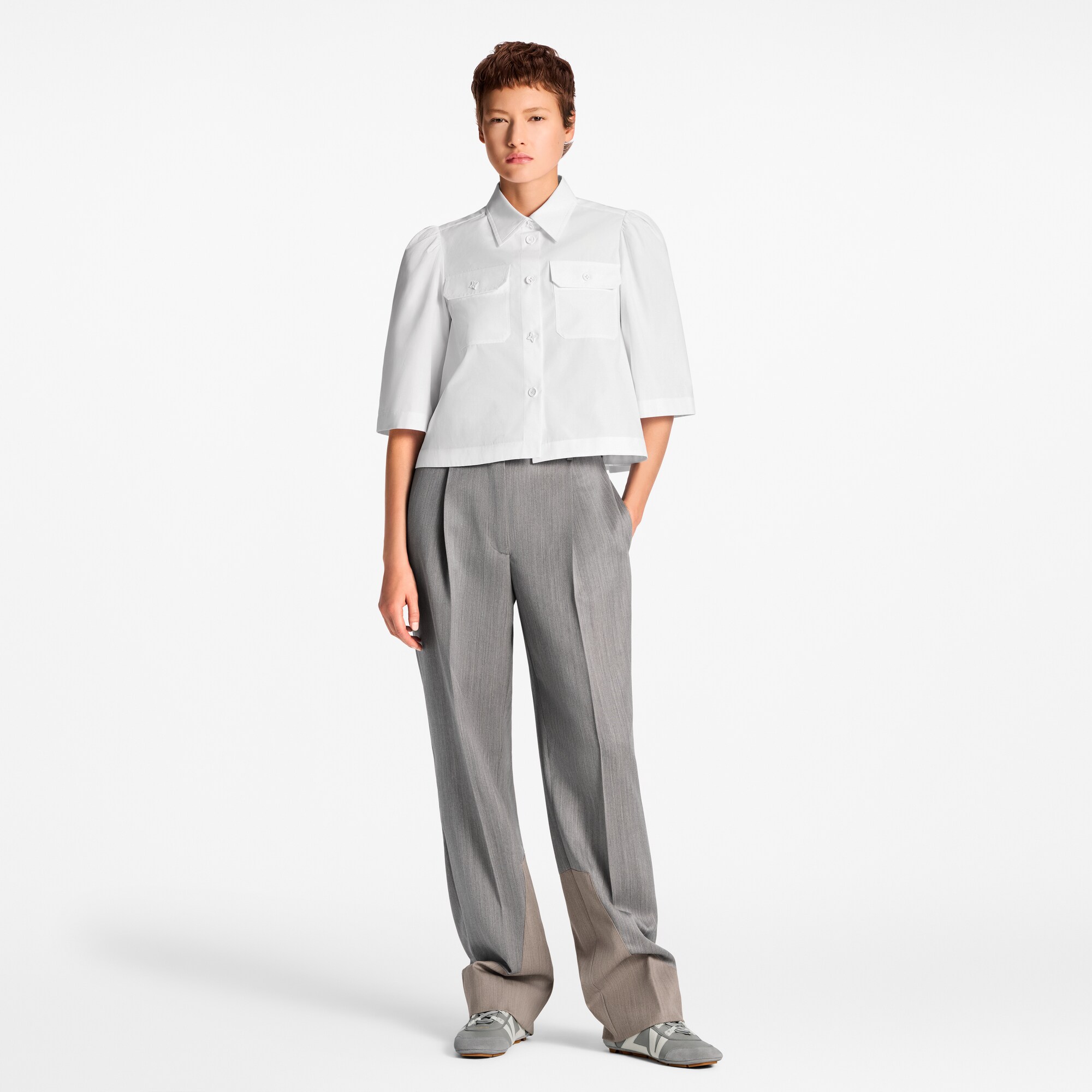 Women - Colourblock Tailored Trousers  Women Ready-to-Wear Trousers | LOUIS VUITTON (Product zoom)