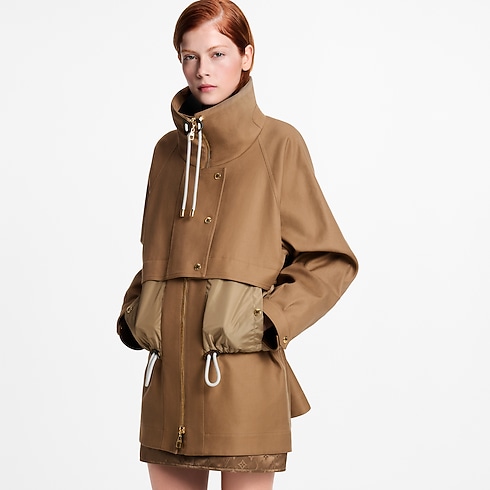 Women - Contrast Insert Coat Women Ready-to-Wear Coats and Jackets | LOUIS VUITTON (Product zoom)