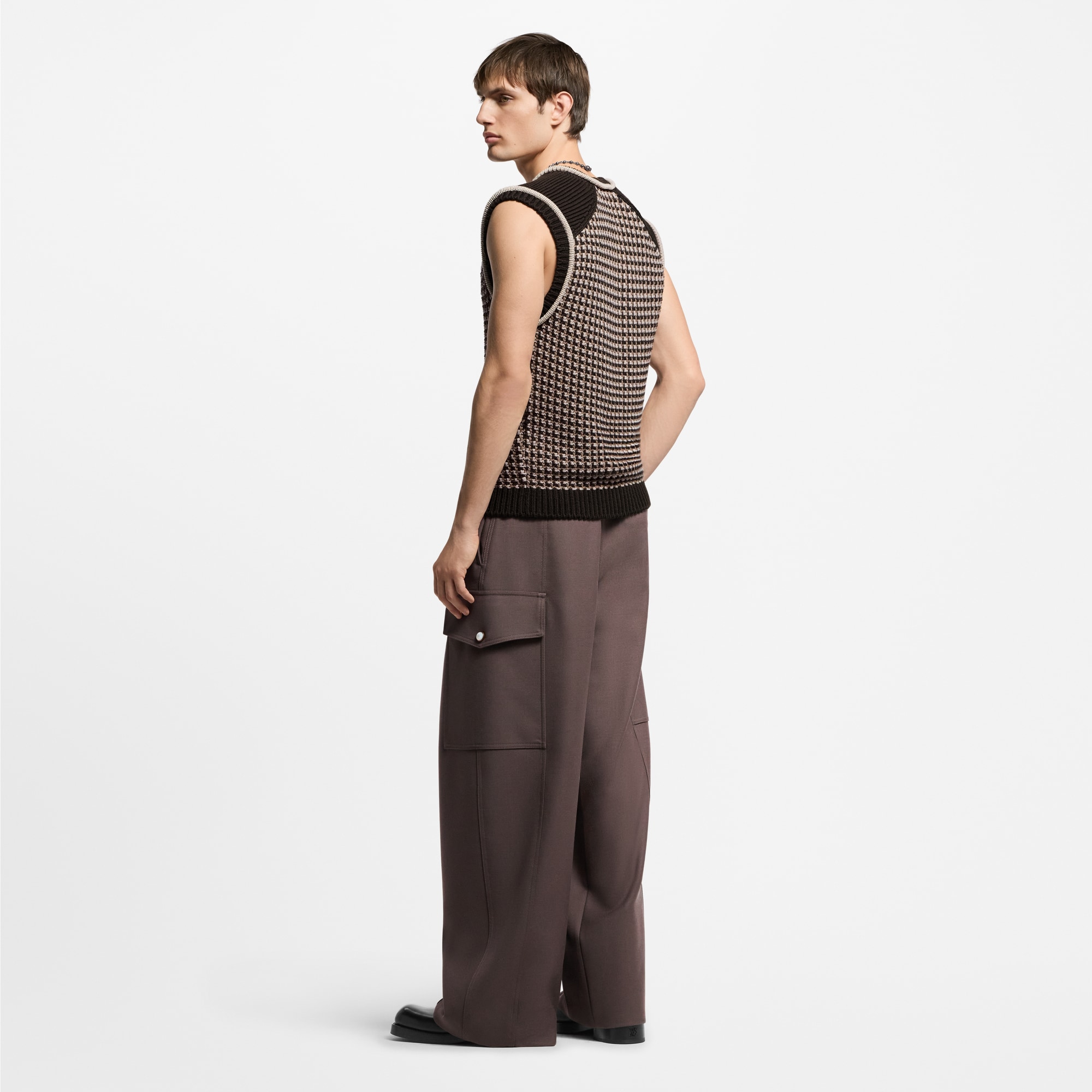 Men - Cotton Jacquard Vest  Men Ready-to-Wear All Ready-to-Wear | LOUIS VUITTON (Product zoom)