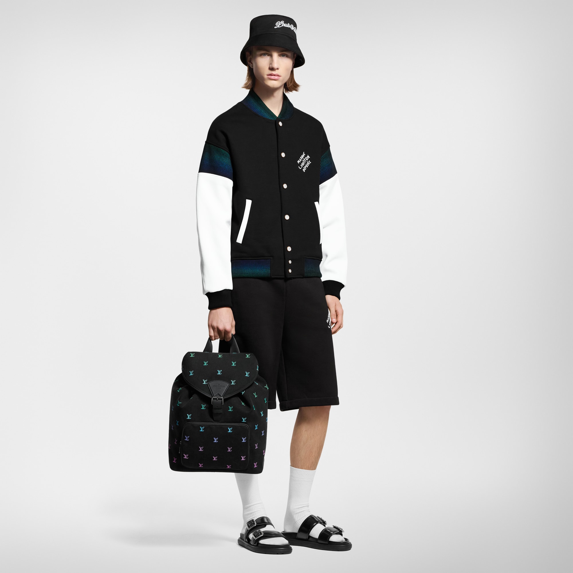 Men - Cotton Jersey Varsity Blouson  Men Ready-to-Wear All Ready-to-Wear | LOUIS VUITTON (Product zoom)