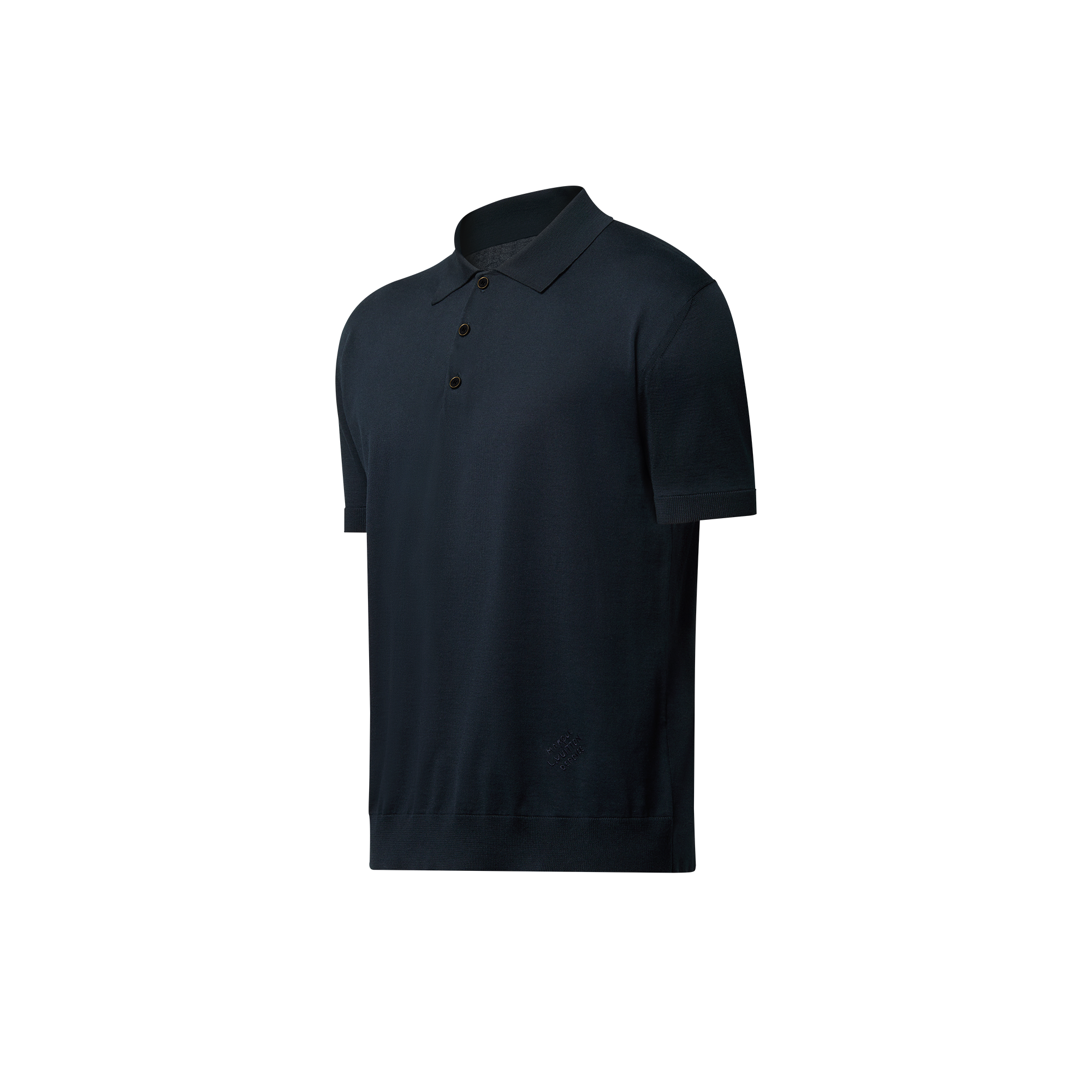 Men - Cotton-Silk Blend Short-Sleeved Polo Shirt  Men Ready-to-Wear Shirts | LOUIS VUITTON (Product zoom)