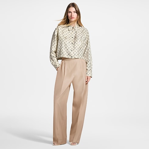 Women - Cropped Buckle Up Shirt Women Ready-to-Wear Tops | LOUIS VUITTON (Product zoom)