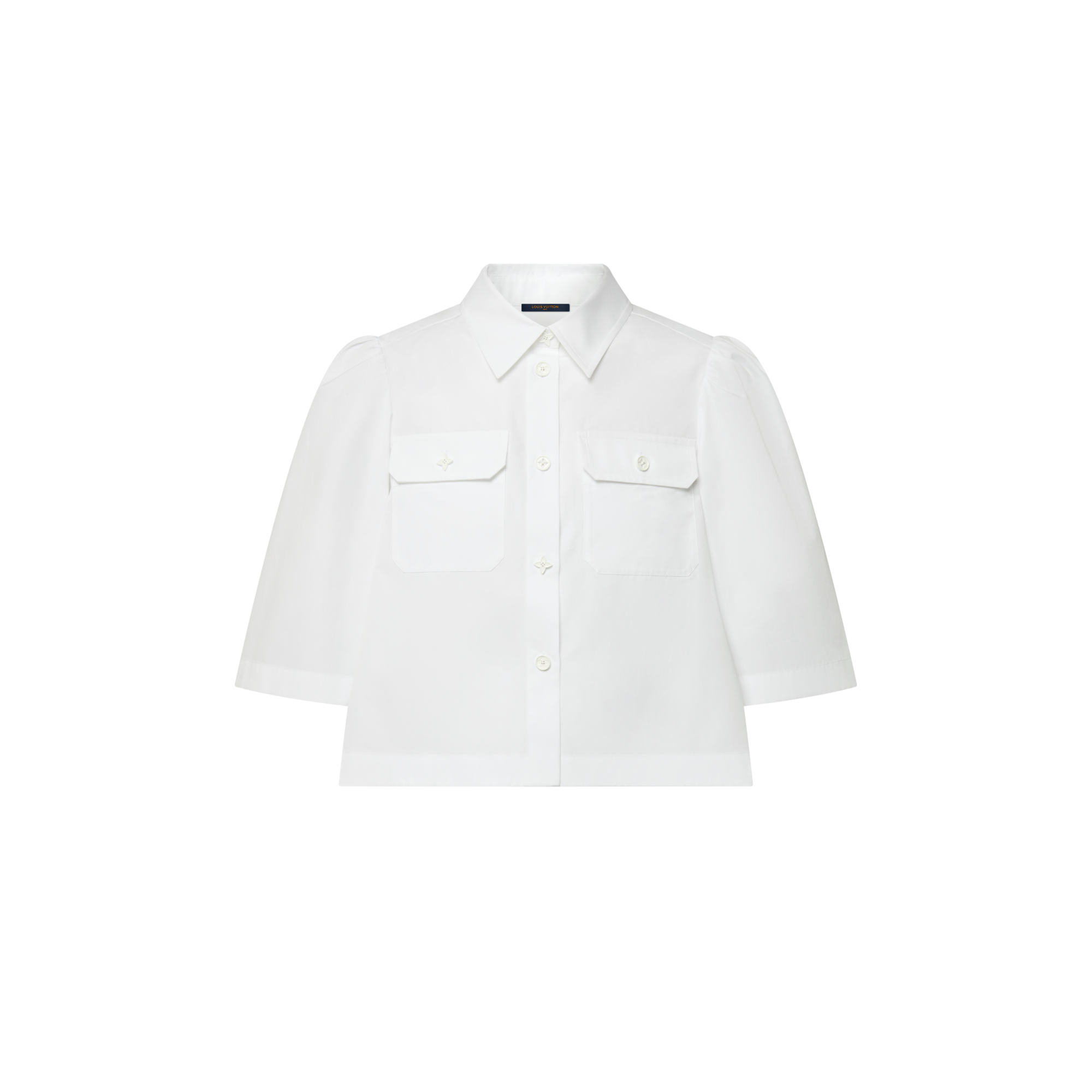 Women - Cropped Flap Pocket Shirt  Women Ready-to-Wear Tops | LOUIS VUITTON (Product zoom)