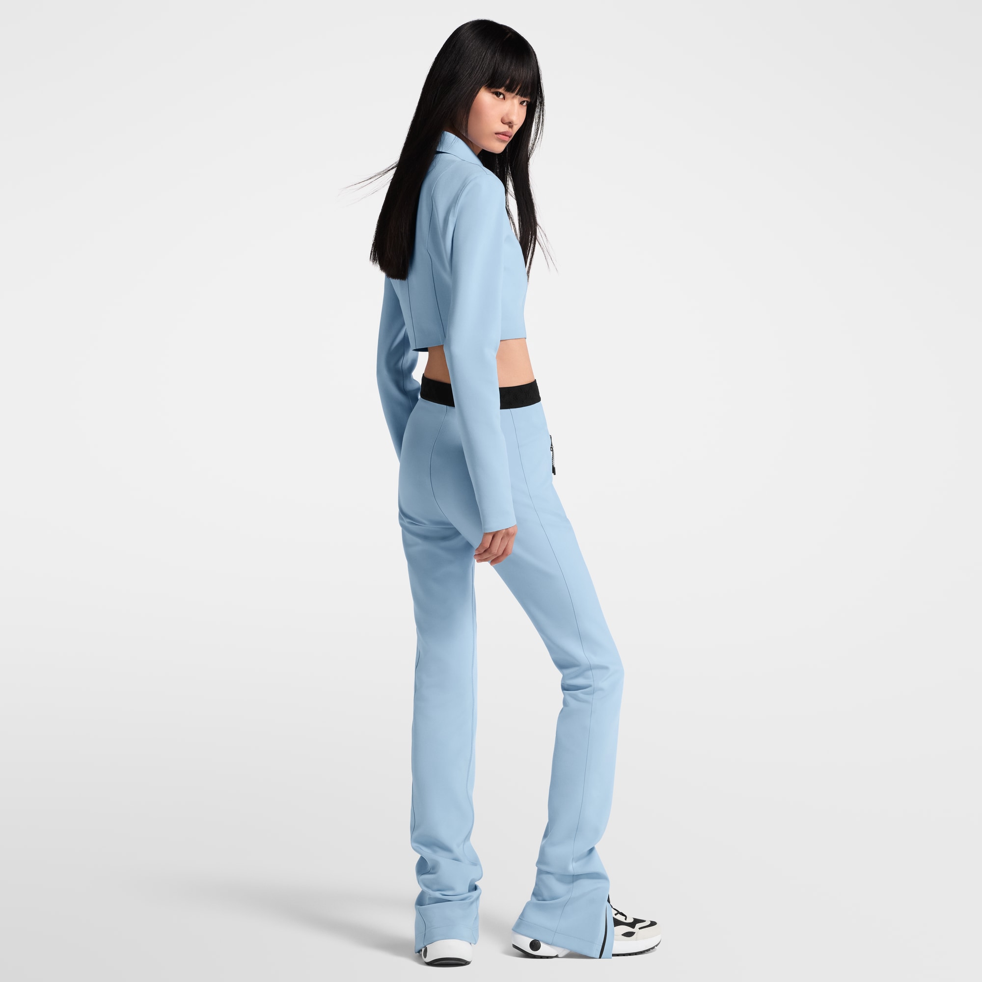 Women - Cropped Long-Sleeved Polo Top  Women Ready-to-Wear Tops | LOUIS VUITTON (Product zoom)