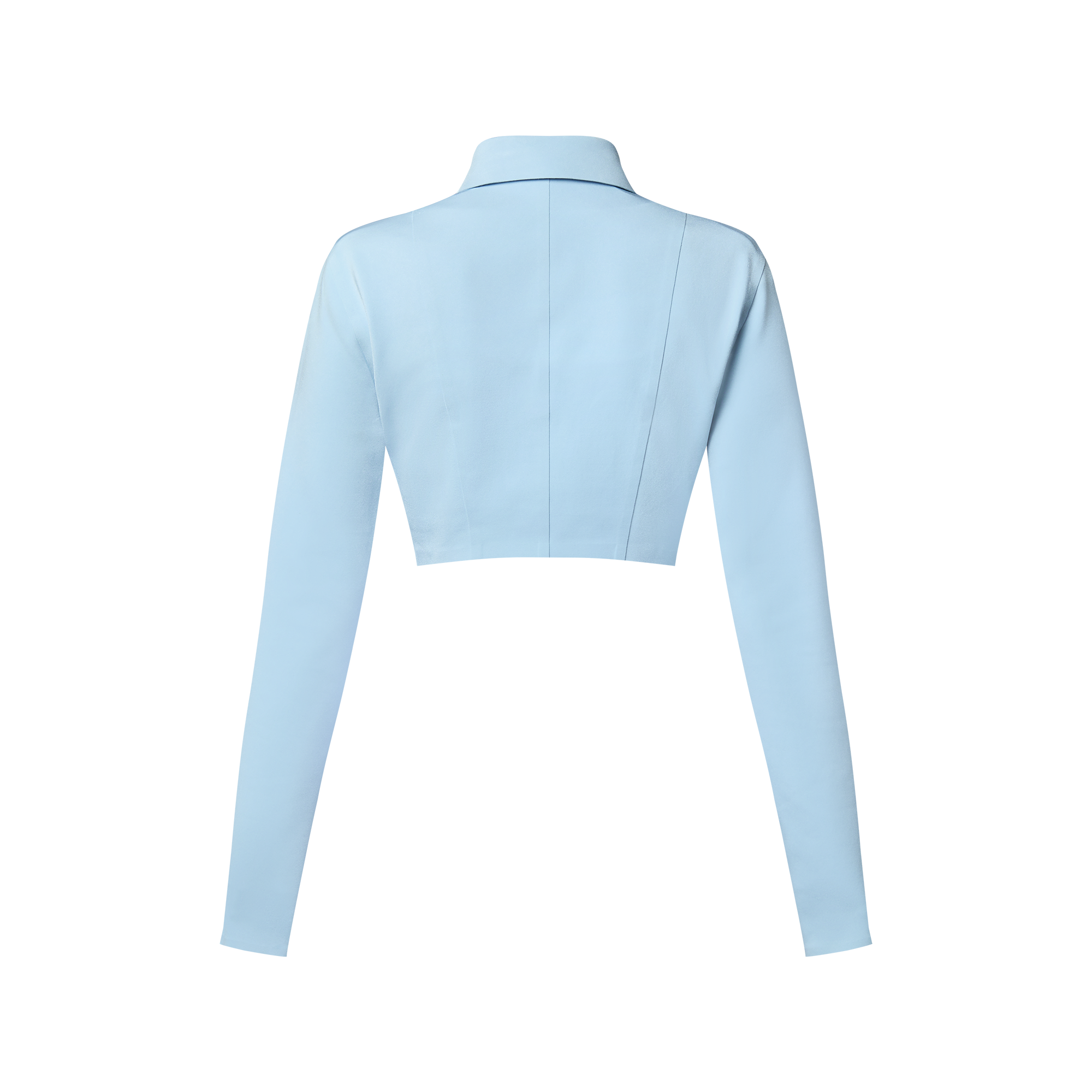 Women - Cropped Long-Sleeved Polo Top  Women Ready-to-Wear Tops | LOUIS VUITTON (Product zoom)