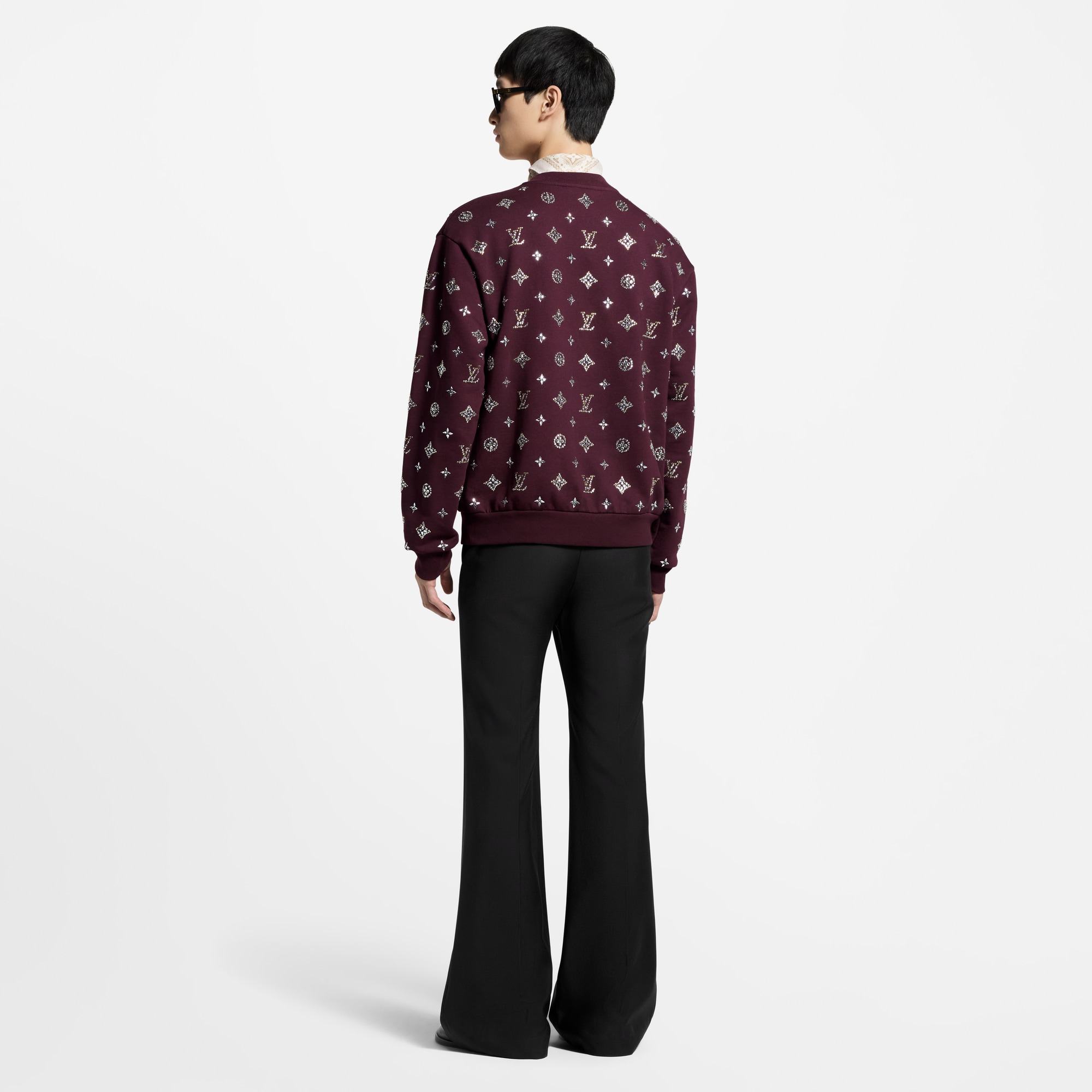 Men - Crystal Monogram Crewneck  Men Ready-to-Wear Knitwear and Sweatshirts | LOUIS VUITTON (Product zoom)
