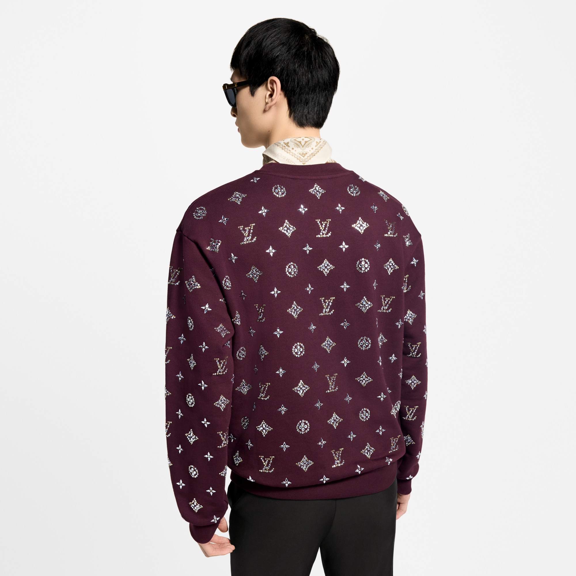 Men - Crystal Monogram Crewneck  Men Ready-to-Wear Knitwear and Sweatshirts | LOUIS VUITTON (Product zoom)