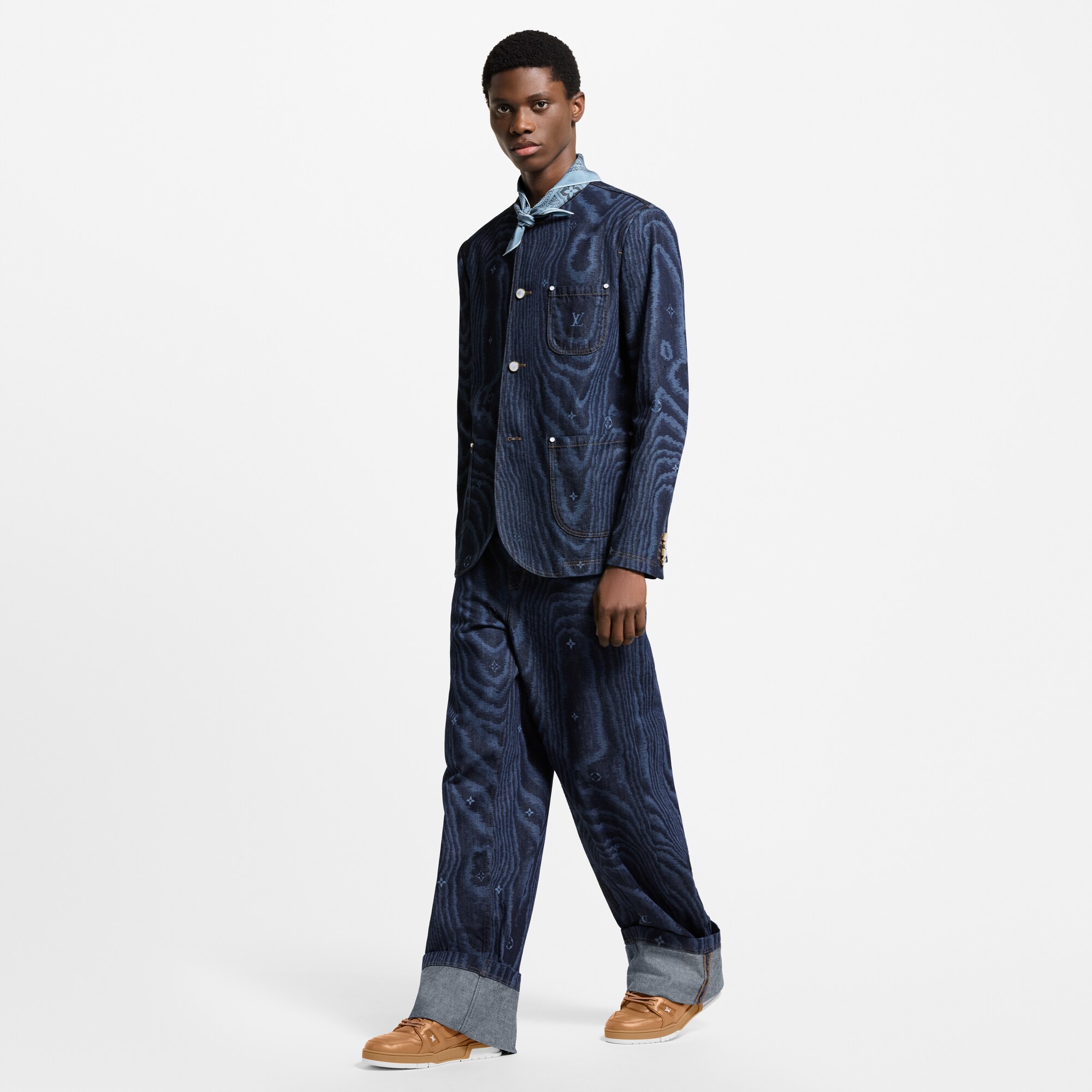 Men - Cuffed Denim Skate Trousers  Men Ready-to-Wear Denim Collection | LOUIS VUITTON (Product zoom)