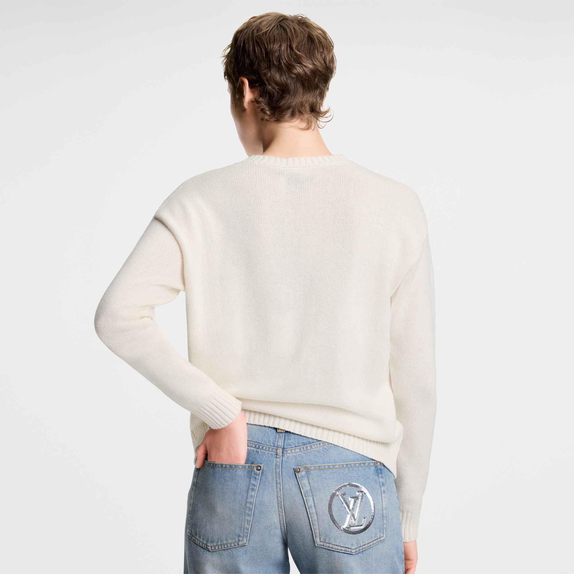 Women - Cursive Signature Jumper  Women Ready-to-Wear Knitwear | LOUIS VUITTON (Product zoom)