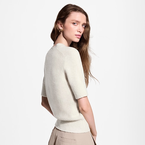 Women - Cursive Signature Knit Top Women Ready-to-Wear Knitwear | LOUIS VUITTON (Product zoom)