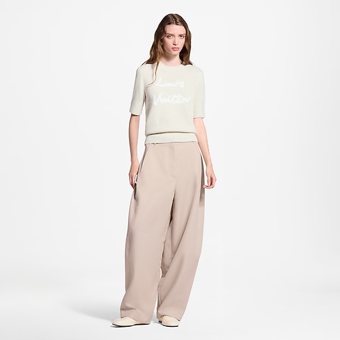 Women - Cursive Signature Knit Top Women Ready-to-Wear Knitwear | LOUIS VUITTON (Product zoom)