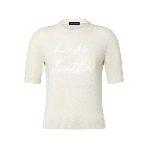 Women - Cursive Signature Knit Top Women Ready-to-Wear Knitwear | LOUIS VUITTON (Product zoom)