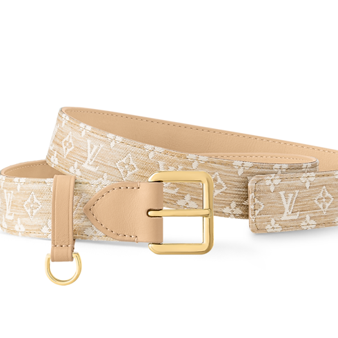 Women - D-Ring Raffia 30MM Belt Women Accessories Belts | LOUIS VUITTON (Product zoom)