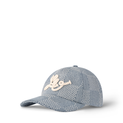 Men - Damier Denim 3D Cap S00 Men Accessories Hats, Beanies and Gloves | LOUIS VUITTON (Product zoom)