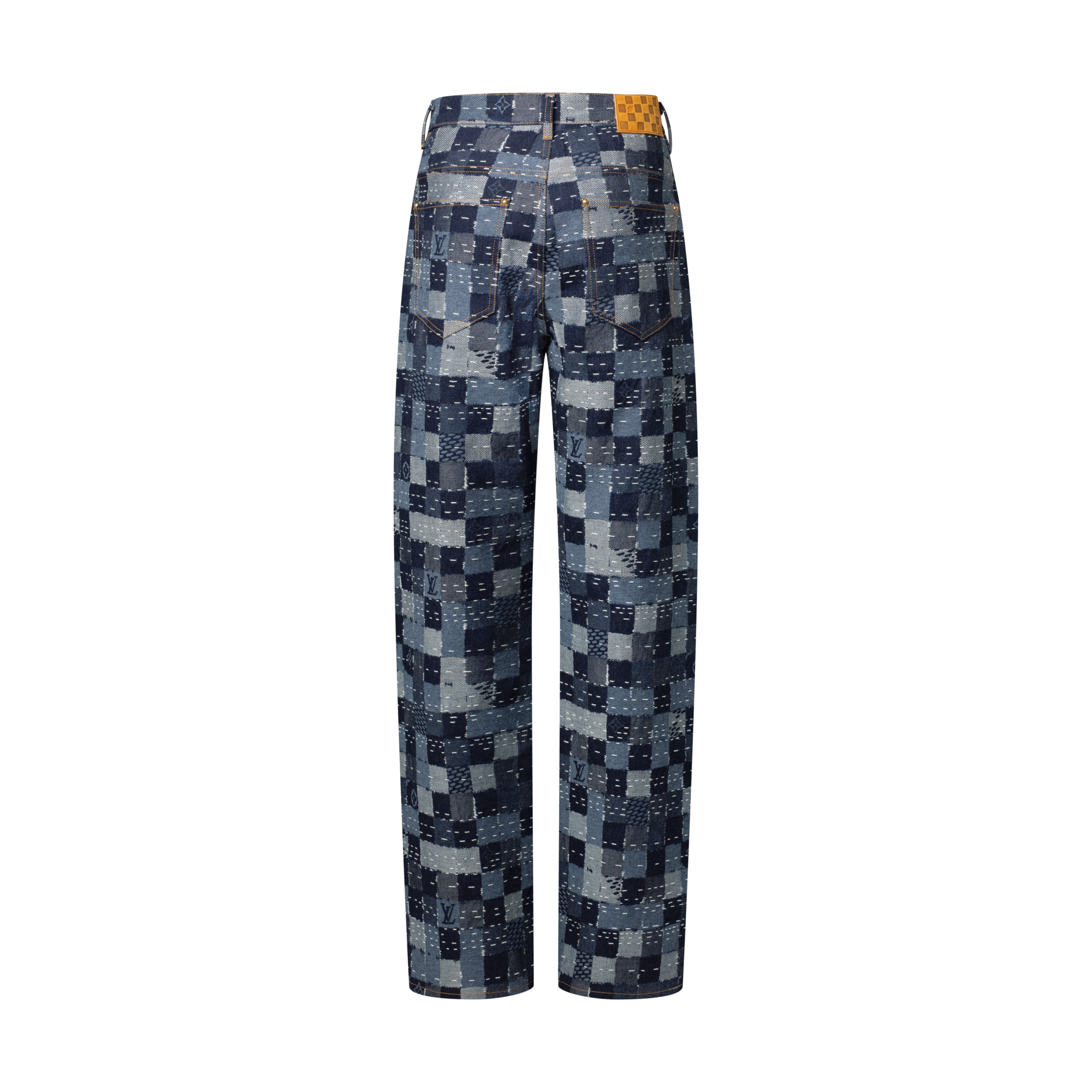 Men - Damier Denim Skate Trousers  Men Ready-to-Wear Denim Collection | LOUIS VUITTON (Product zoom)