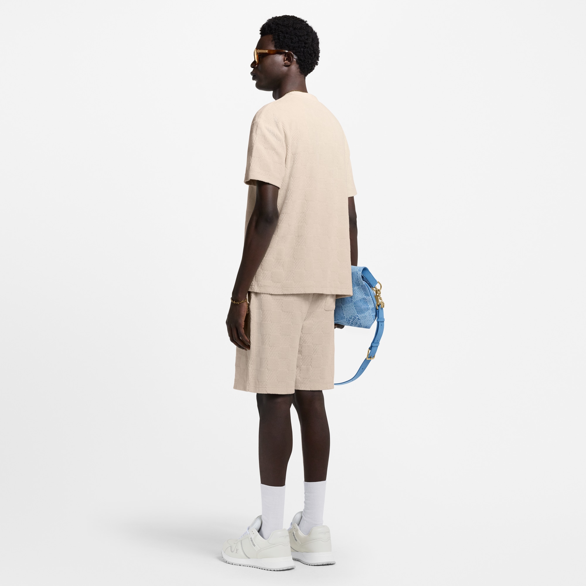 Men - Damier French Terry T-Shirt  Men Ready-to-Wear T-Shirts and Polos | LOUIS VUITTON (Product zoom)