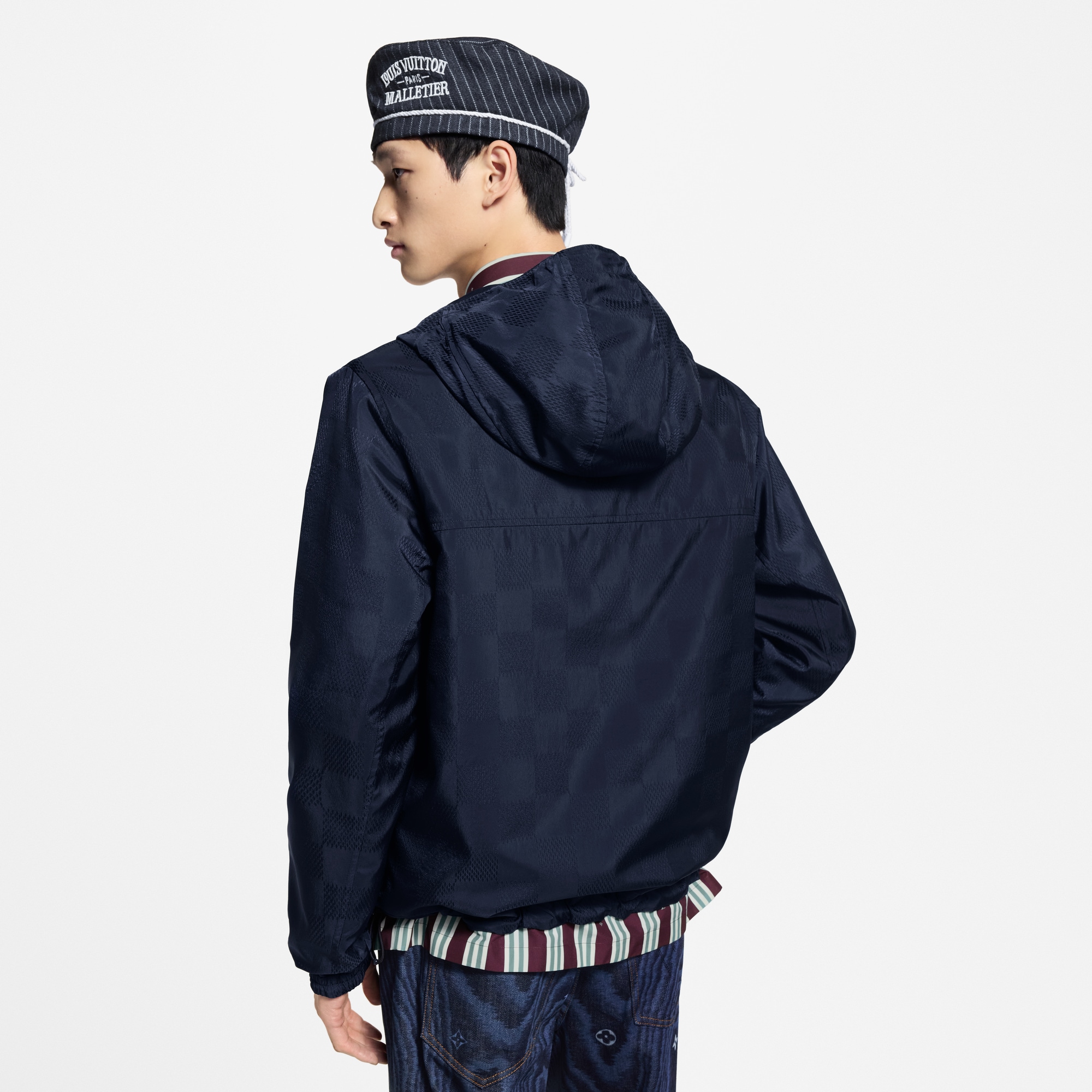 Men - Damier Reversible Windbreaker  Men Ready-to-Wear Outerwear and Coats | LOUIS VUITTON (Product zoom)