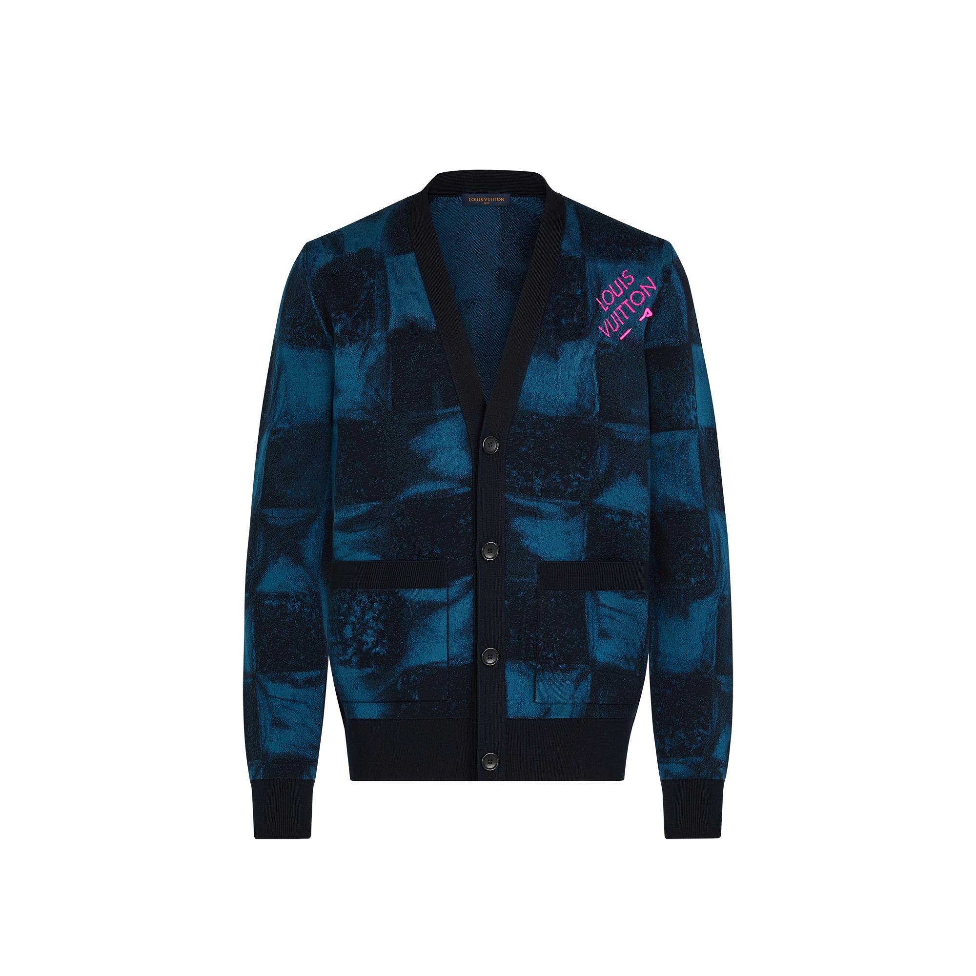 Damier Salt Jacquard Cardigan - Luxury 