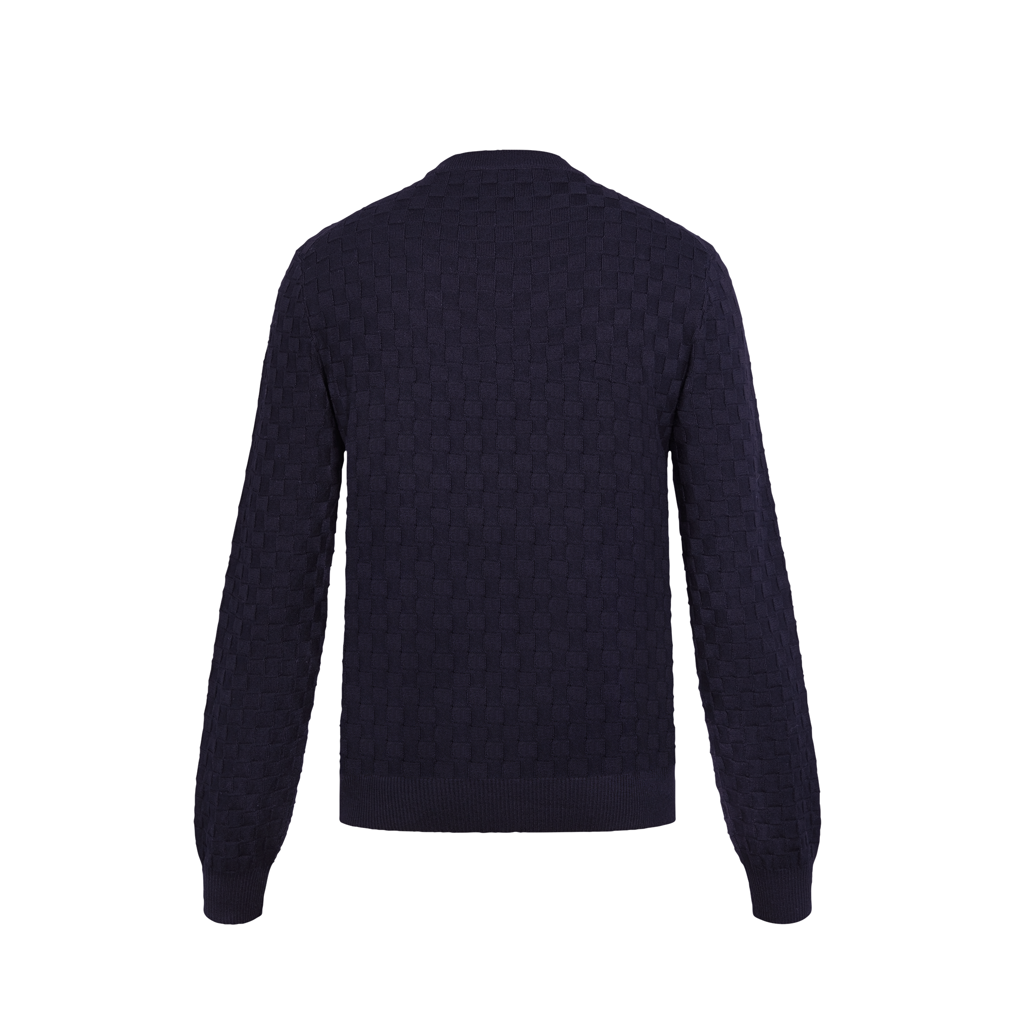 Men - Damier Signature Crewneck  Men Ready-to-Wear Knitwear and Sweatshirts | LOUIS VUITTON (Product zoom)
