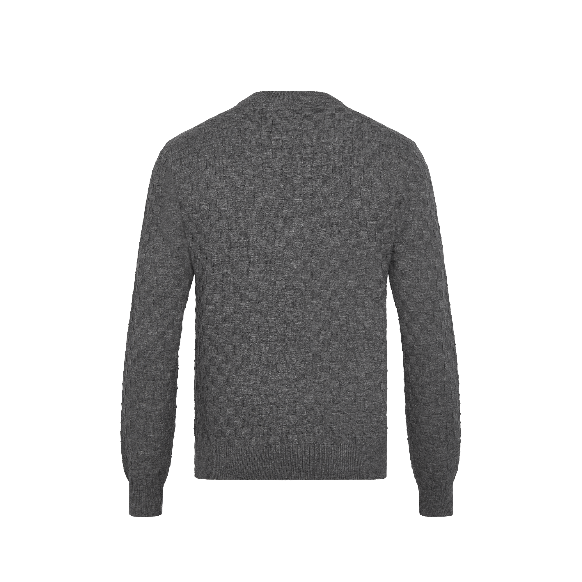 Men - Damier Signature Crewneck  Men Ready-to-Wear Knitwear and Sweatshirts | LOUIS VUITTON (Product zoom)