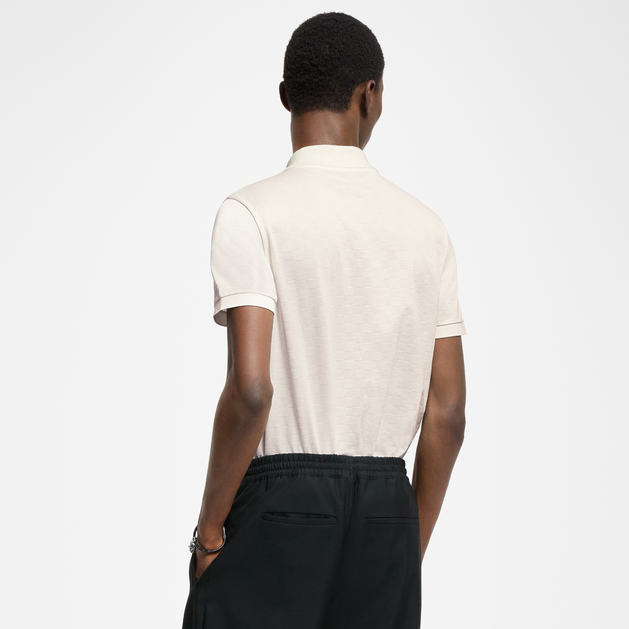 Men - Damier Signature Polo Shirt  Men Ready-to-Wear T-Shirts and Polos | LOUIS VUITTON (Product zoom)