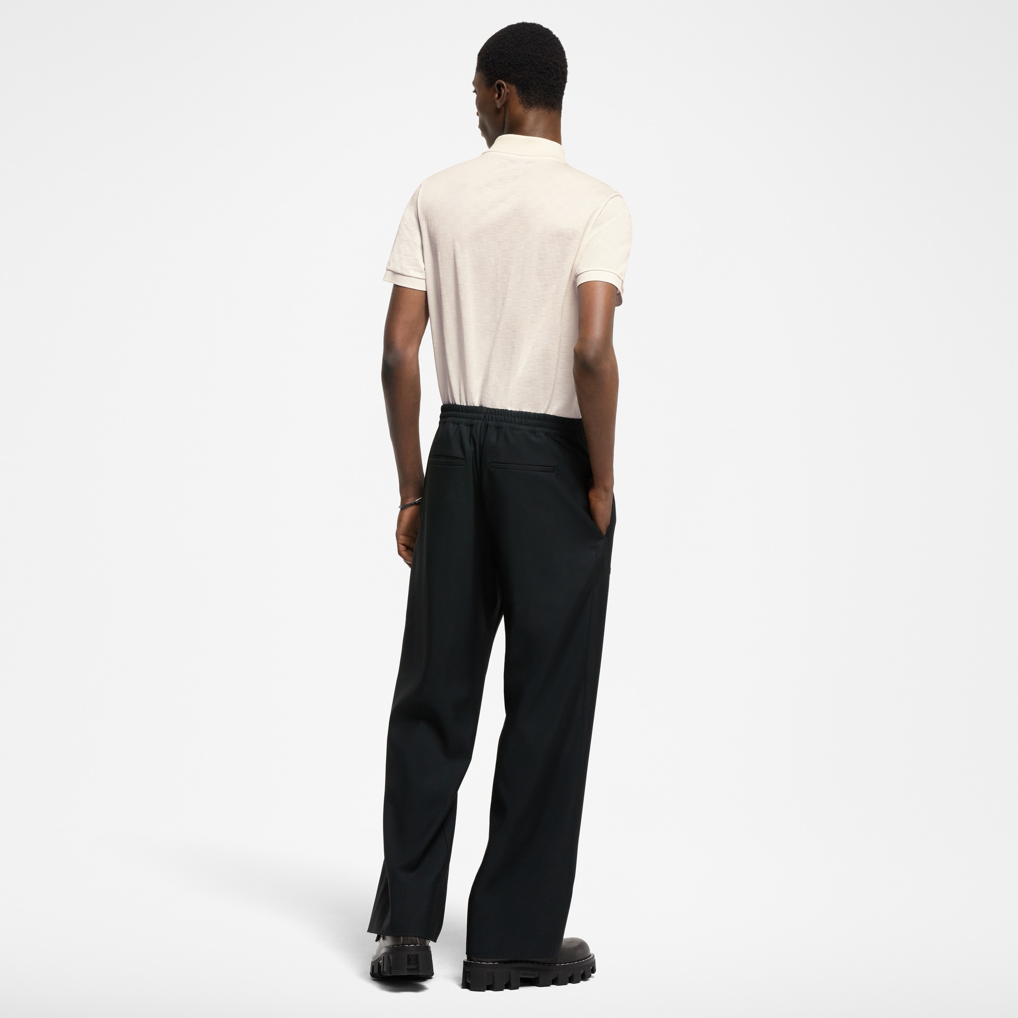 Men - Damier Signature Polo Shirt  Men Ready-to-Wear T-Shirts and Polos | LOUIS VUITTON (Product zoom)