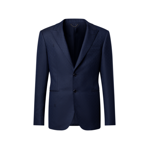 Men - Damier Single-Breasted Pont Neuf Jacket Men Ready-to-Wear Blazers and Jackets | LOUIS VUITTON (Product zoom)