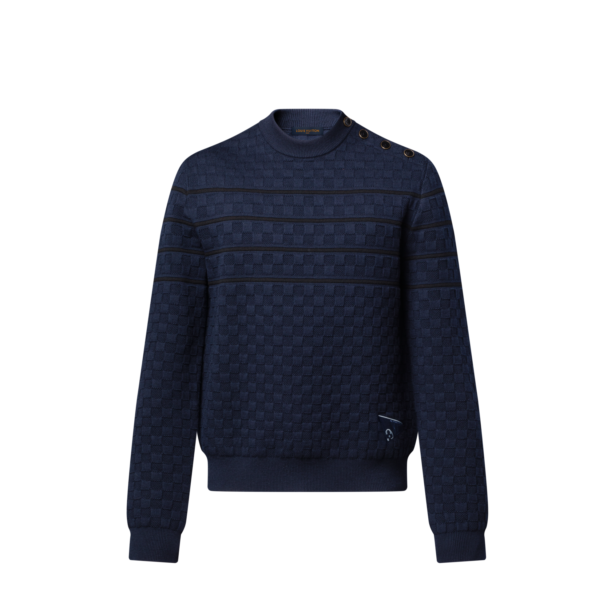 Men - Damier Stripes Jumper  Men Ready-to-Wear All Ready-to-Wear | LOUIS VUITTON (Product zoom)