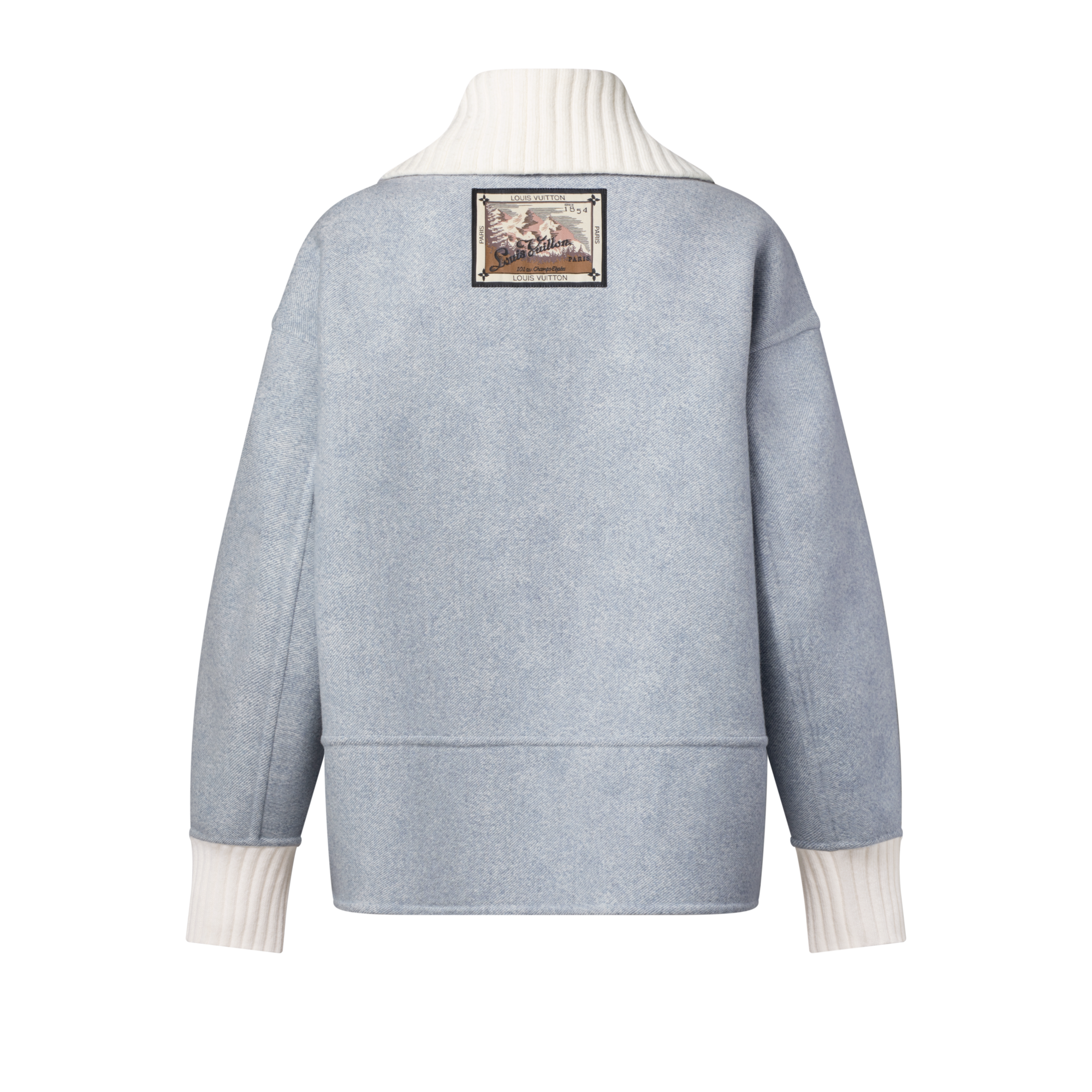 Women - Denim-Effect Double Face Jacket  Women Ready-to-Wear Coats and Jackets | LOUIS VUITTON (Product zoom)