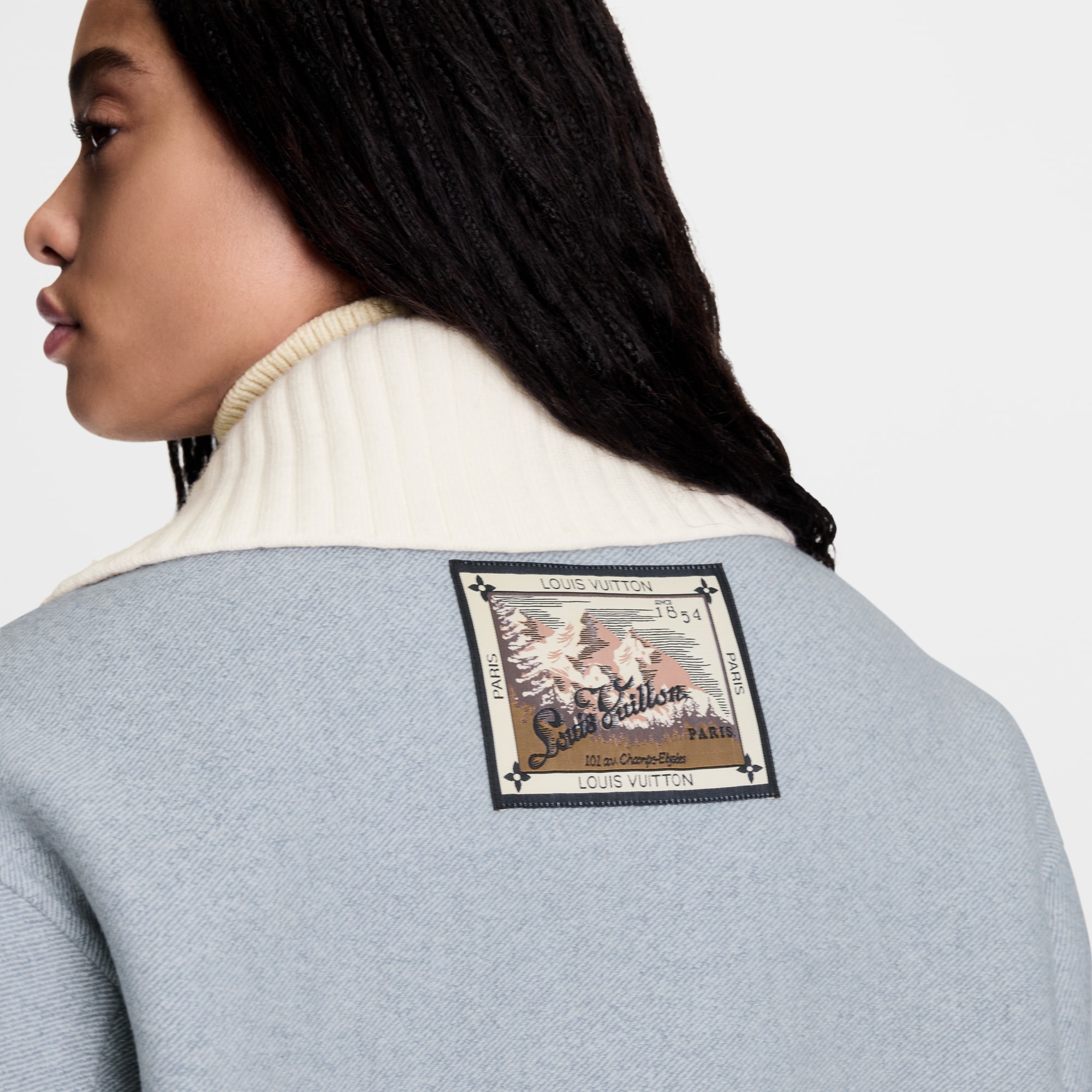 Women - Denim-Effect Double Face Jacket  Women Ready-to-Wear Coats and Jackets | LOUIS VUITTON (Product zoom)