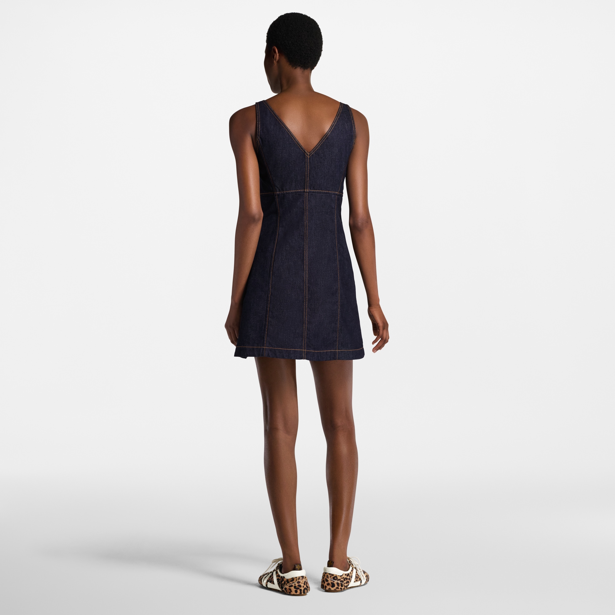 Women - Denim Mini Dress  Women Ready-to-Wear Dresses | LOUIS VUITTON (Product zoom)