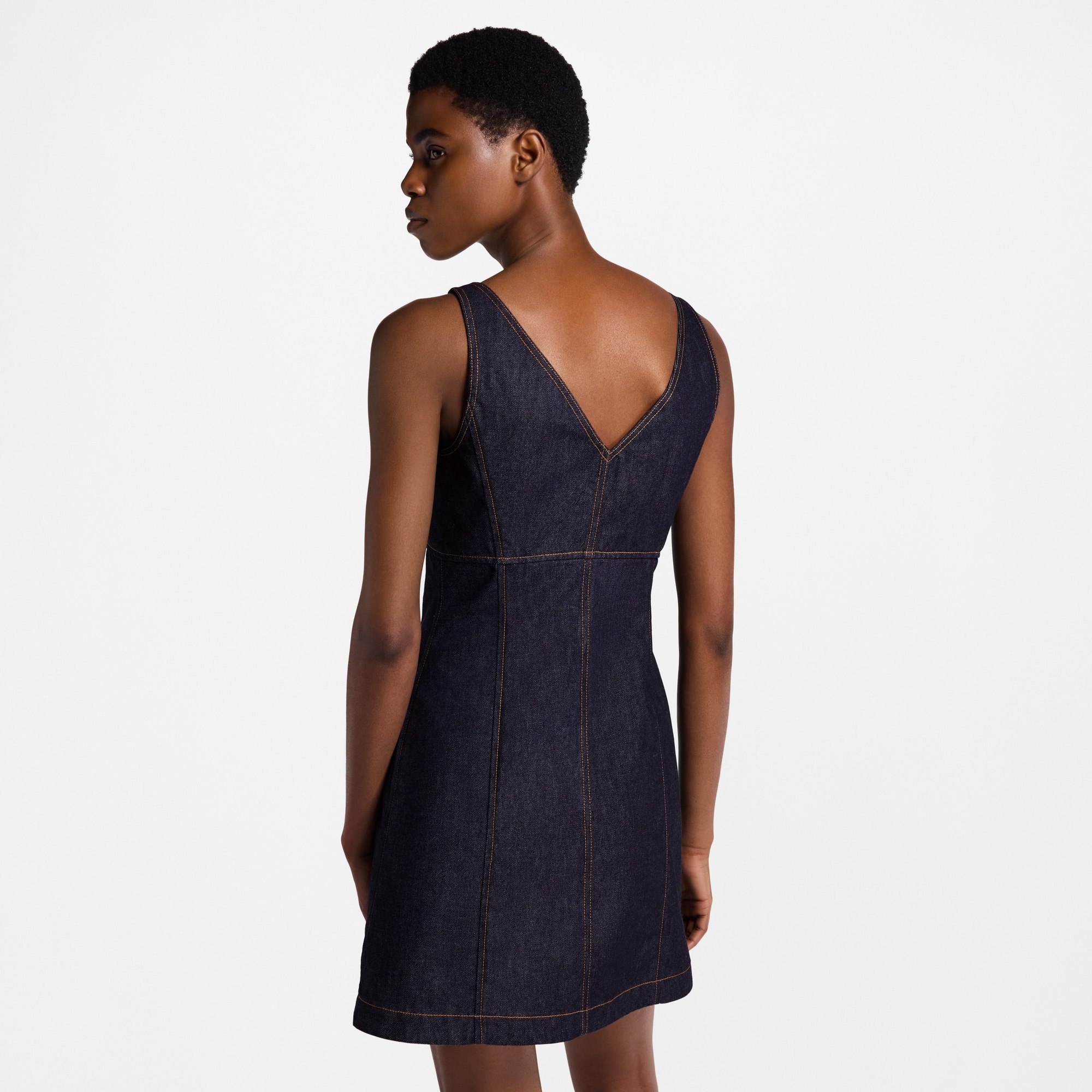 Women - Denim Mini Dress  Women Ready-to-Wear Dresses | LOUIS VUITTON (Product zoom)