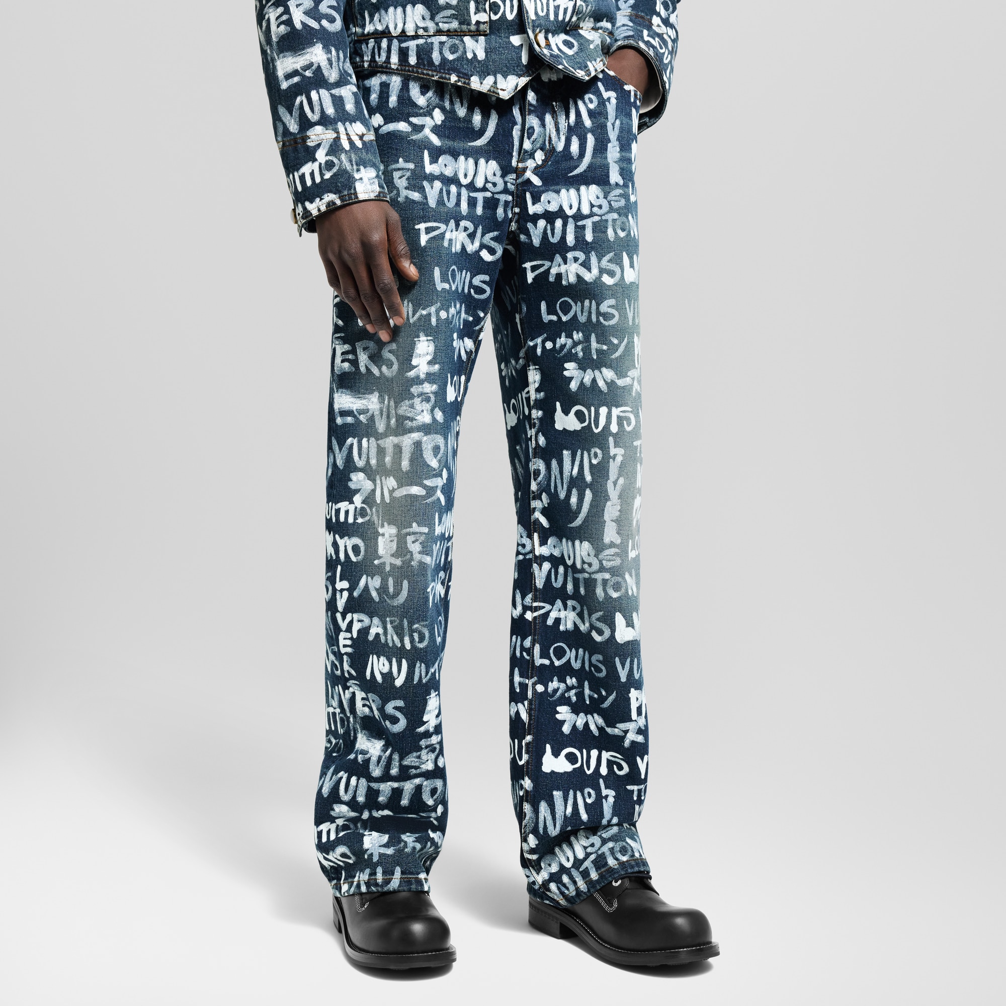 Men - Denim Skate Trousers  Men Ready-to-Wear Denim Collection | LOUIS VUITTON (Product zoom)