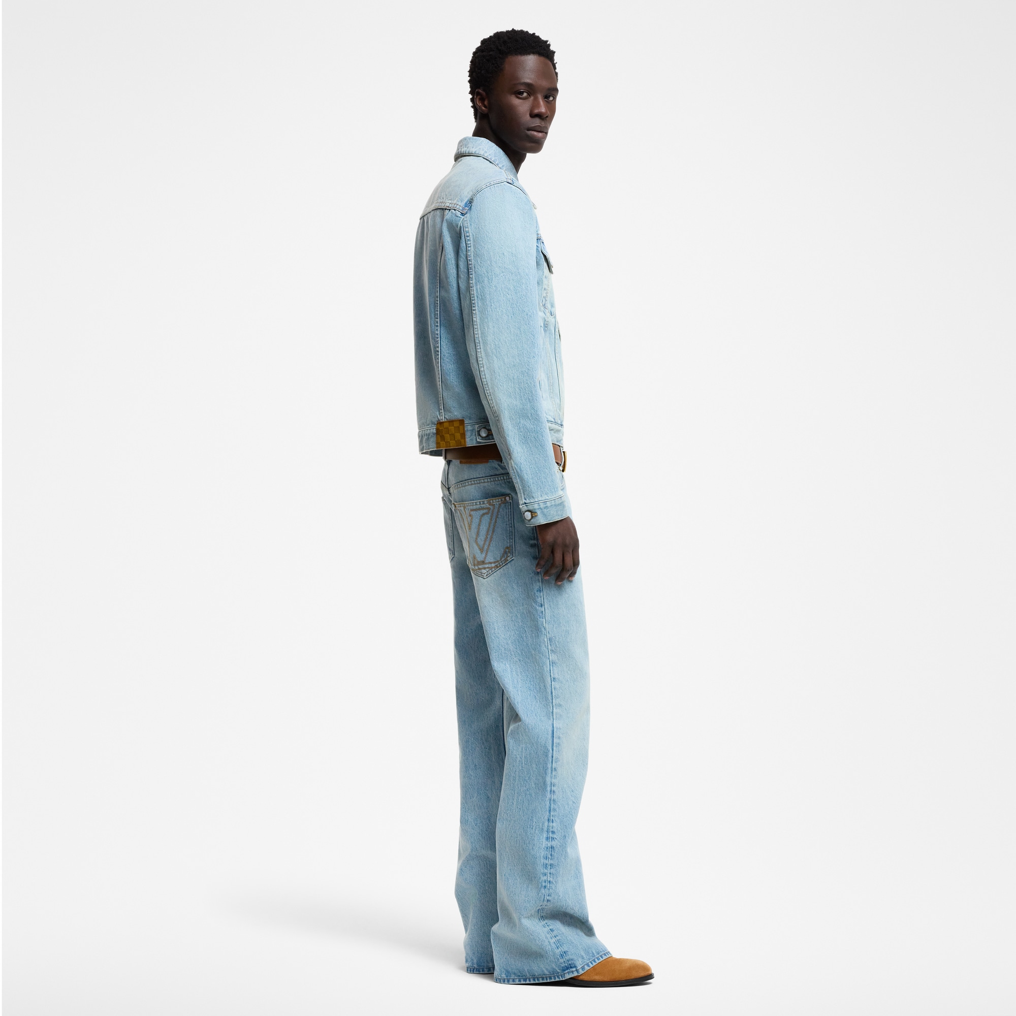 Men - Denim Trucker Jacket  Men Ready-to-Wear All Ready-to-Wear | LOUIS VUITTON (Product zoom)