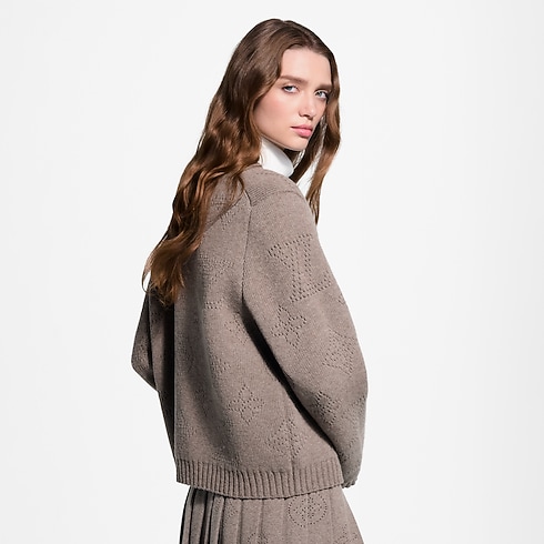 Women - Double-Breasted Mahina Knit Cardigan Women New In Women } | LOUIS VUITTON (Product zoom)